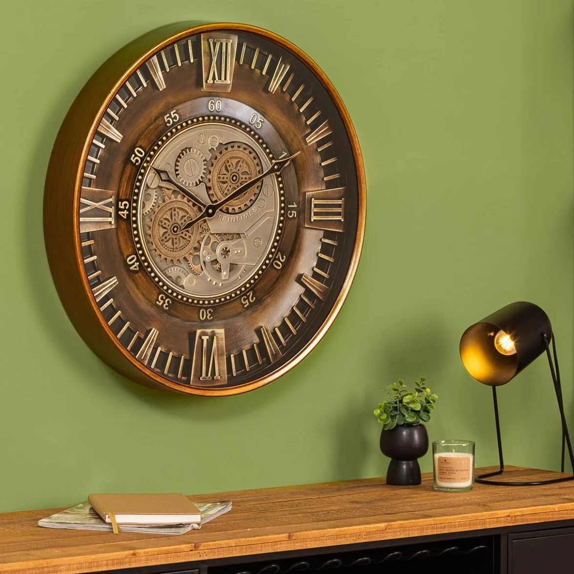 Atmosphera Reloj mecánico Yoni Metal marrón 59cm