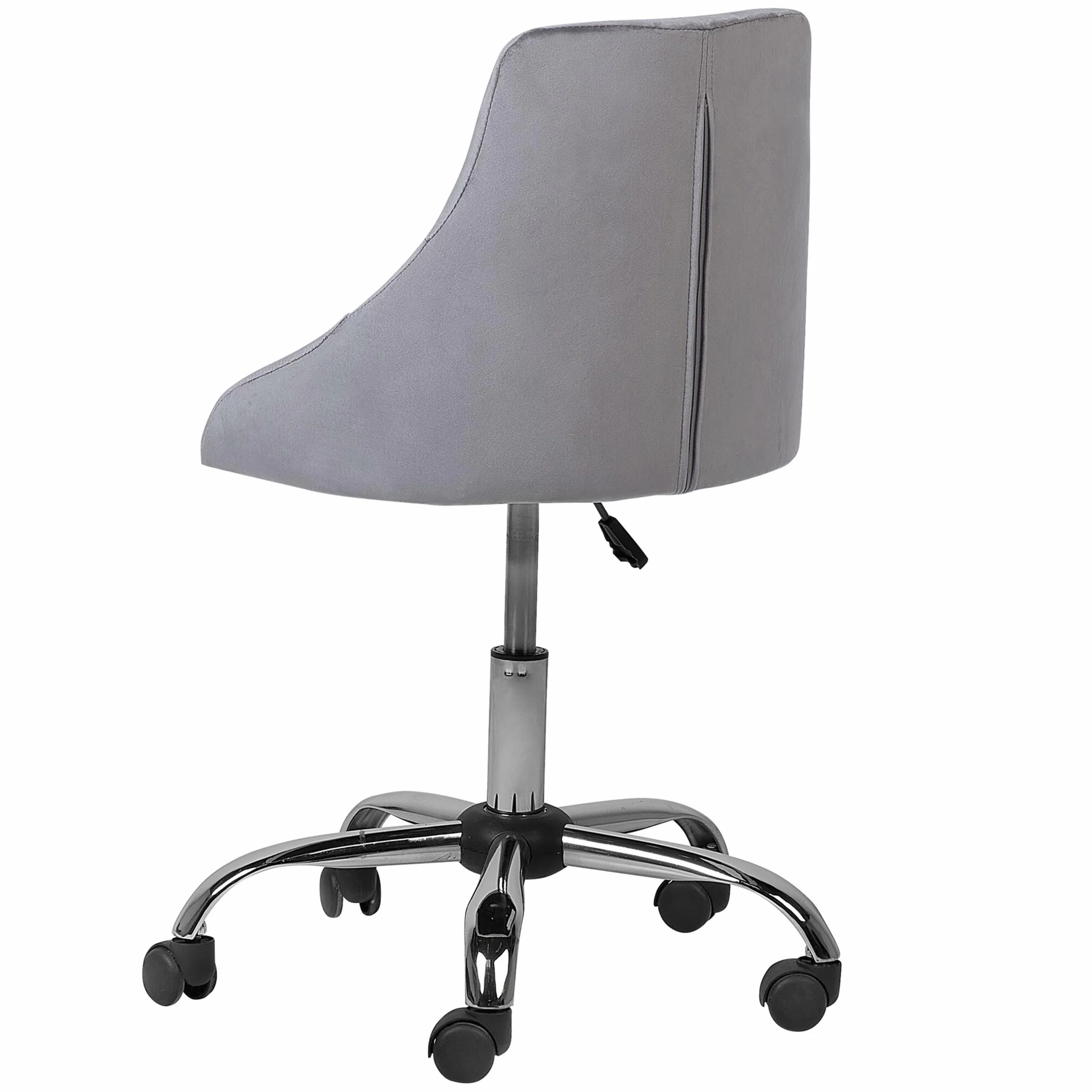 Beliani Silla de Oficina Giratoria Ajustable Parrish Gris Negro Plateado