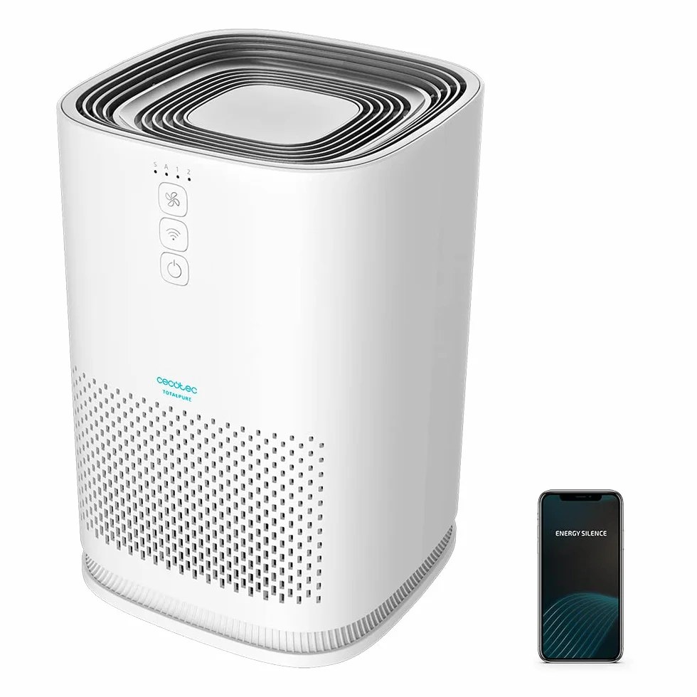 Cecotec TotalPure 1500 Connected Purificador de Aire HEPA 26W 100 CADR 40 m3 Blanco