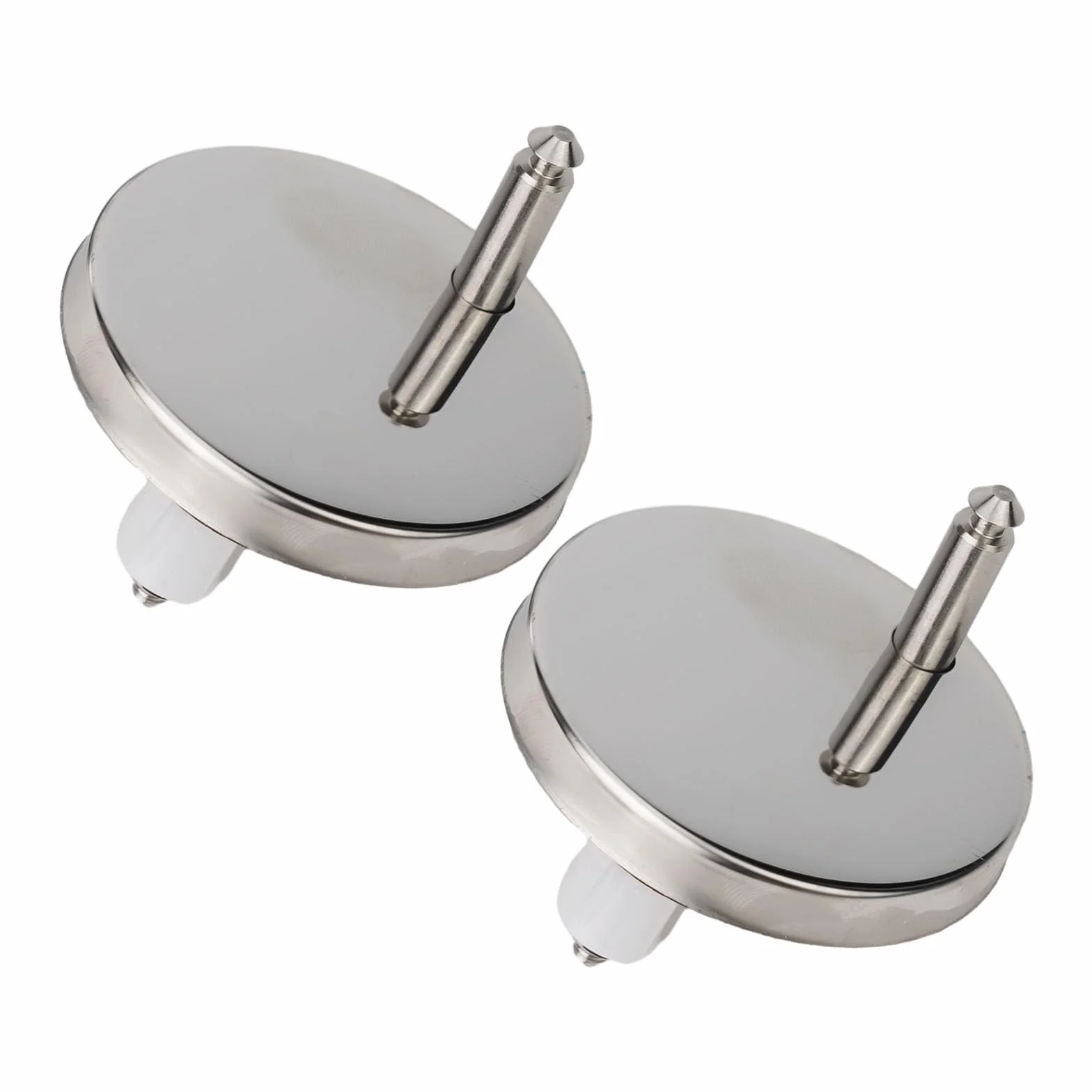 Honseadek Bisagras de asiento de inodoro de liberación rápida, piezas de repuesto de metal de acero inoxidable, pernos de bisagra de tapa, accesorios de fijación de asiento de inodoro (65 mm)