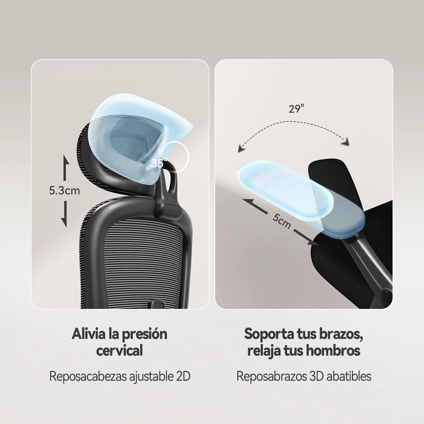 SIHOO M102C Silla ergonomica Escritorio, Silla de Oficina Grande y Alta con reposabrazos Plegables, Soporte Lumbar Ajustable Silla Escritorio, Silla Oficina ergonómica para Uso doméstico - Negro
