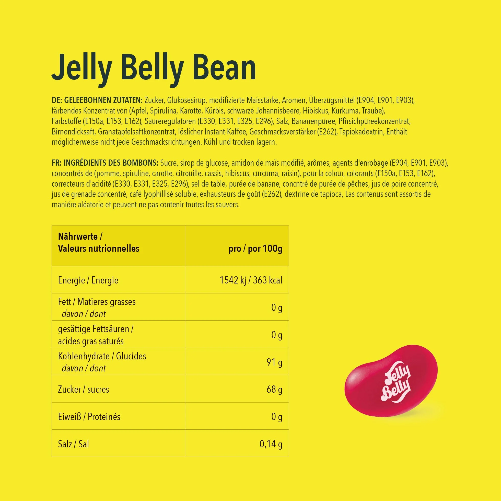 JELLY BELLY Bean Boozled 7ª edición, grajeas 20 sabores extravagantes y normales, 100g
