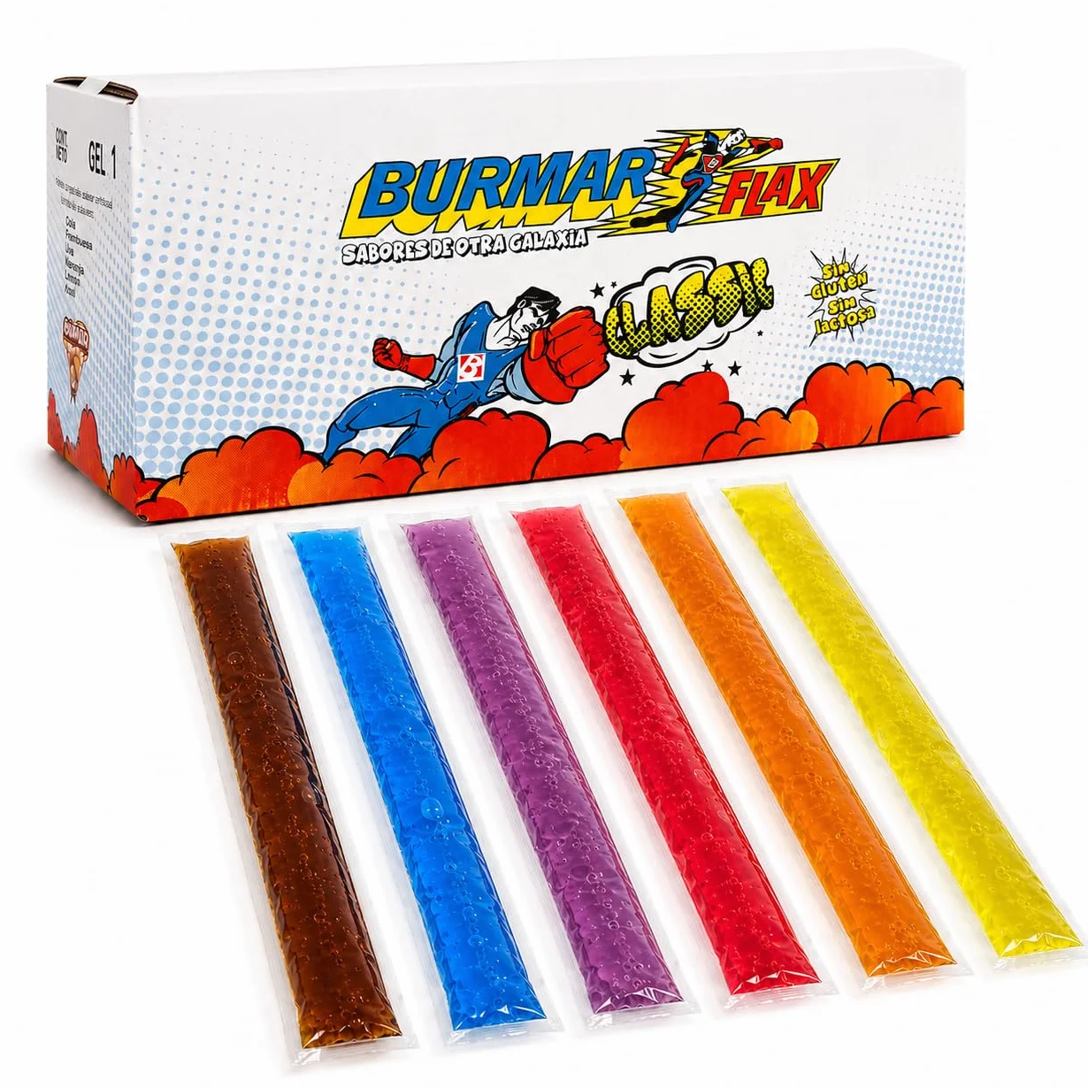 Burmar Flax Polo Flash Helados de Hielo sin Gluten sin Lactosa 6 Sabores 96