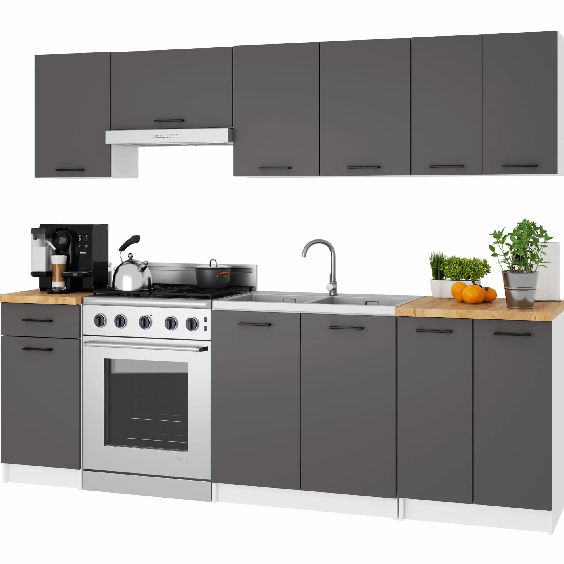 AKORD Mueble bajo de cocina OLIWIA 50 cm | con 1 puerta y 1 cajón | armarios de cocina | espacioso | para cocina pequeña | para una cocina | ancho 50 x alto 85 x profundidad 46 cm | peso 27,40 kg |