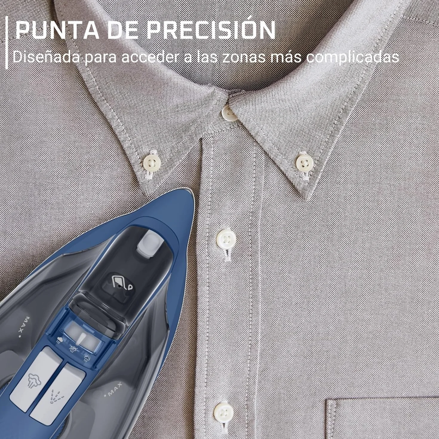 Rowenta Plancha de vapor 2400W Golpe vapor 120 g/min Suela acero inoxidable DX1636D1