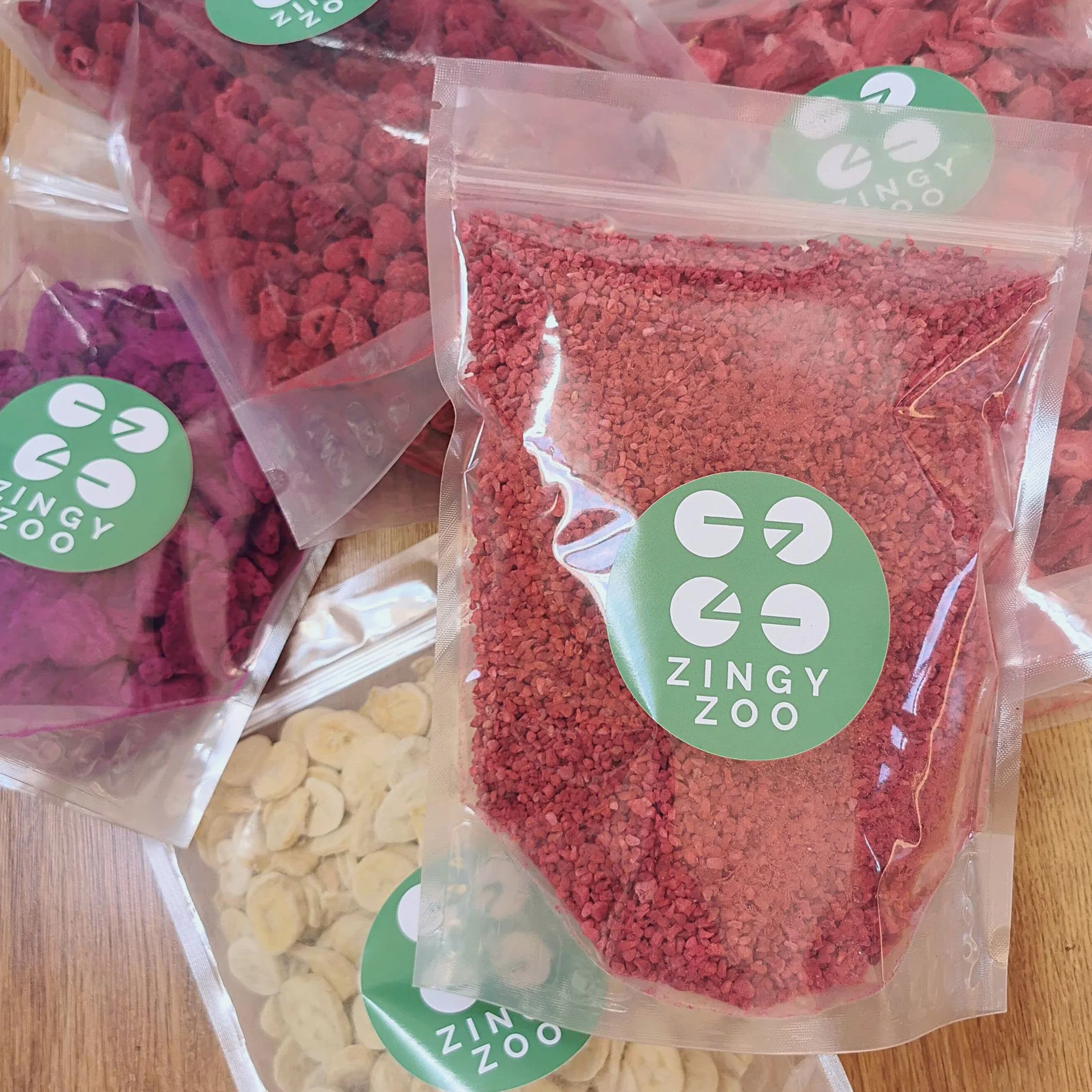 Frambuesa Deshidratada Pezzi XXL 500g Fruita Pura Liofilizadas Freeze Dried Fruit Raspberry Pieces ZingyZoo