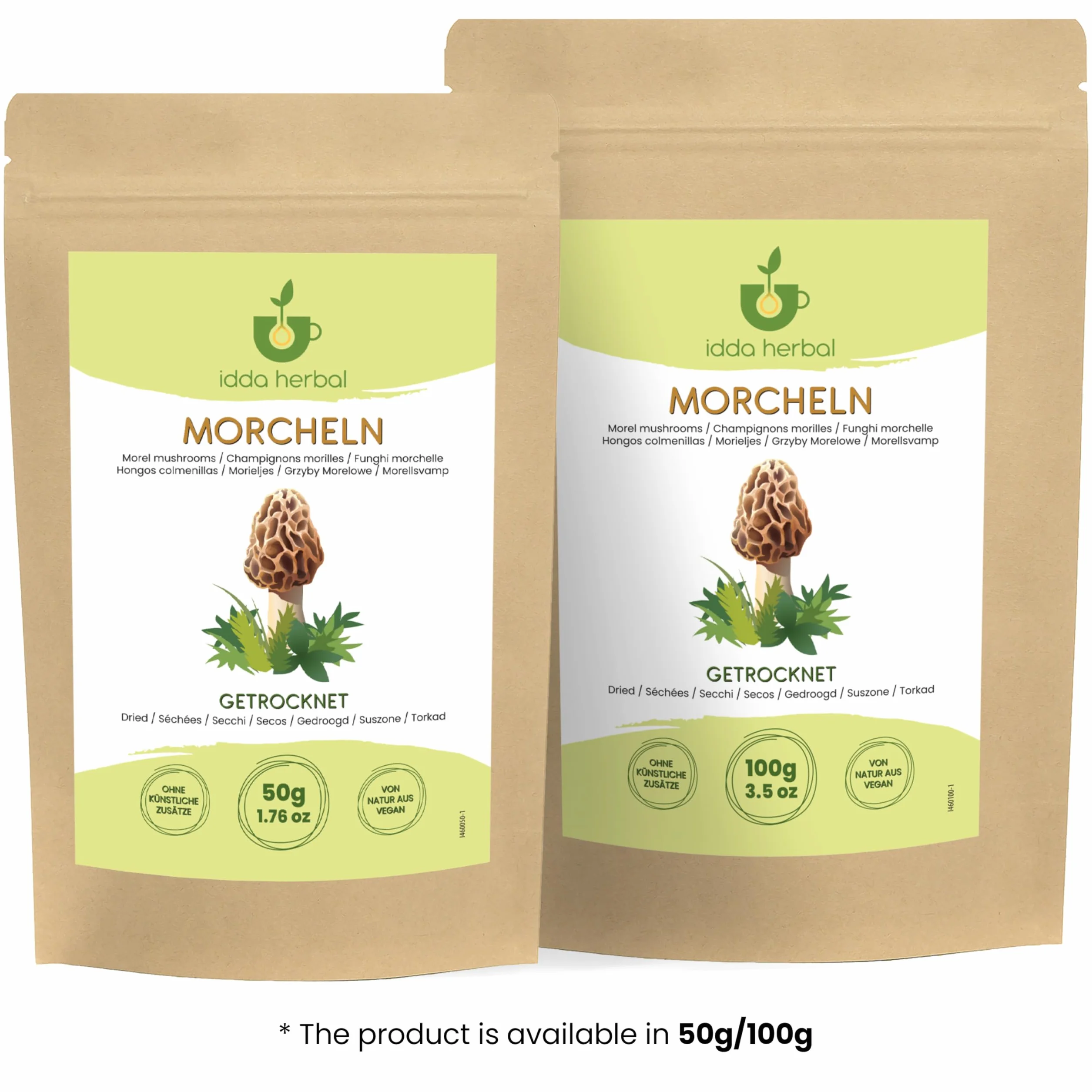 IDDA Herbal Colmenillas Deshidratadas 50g, Morel Secos