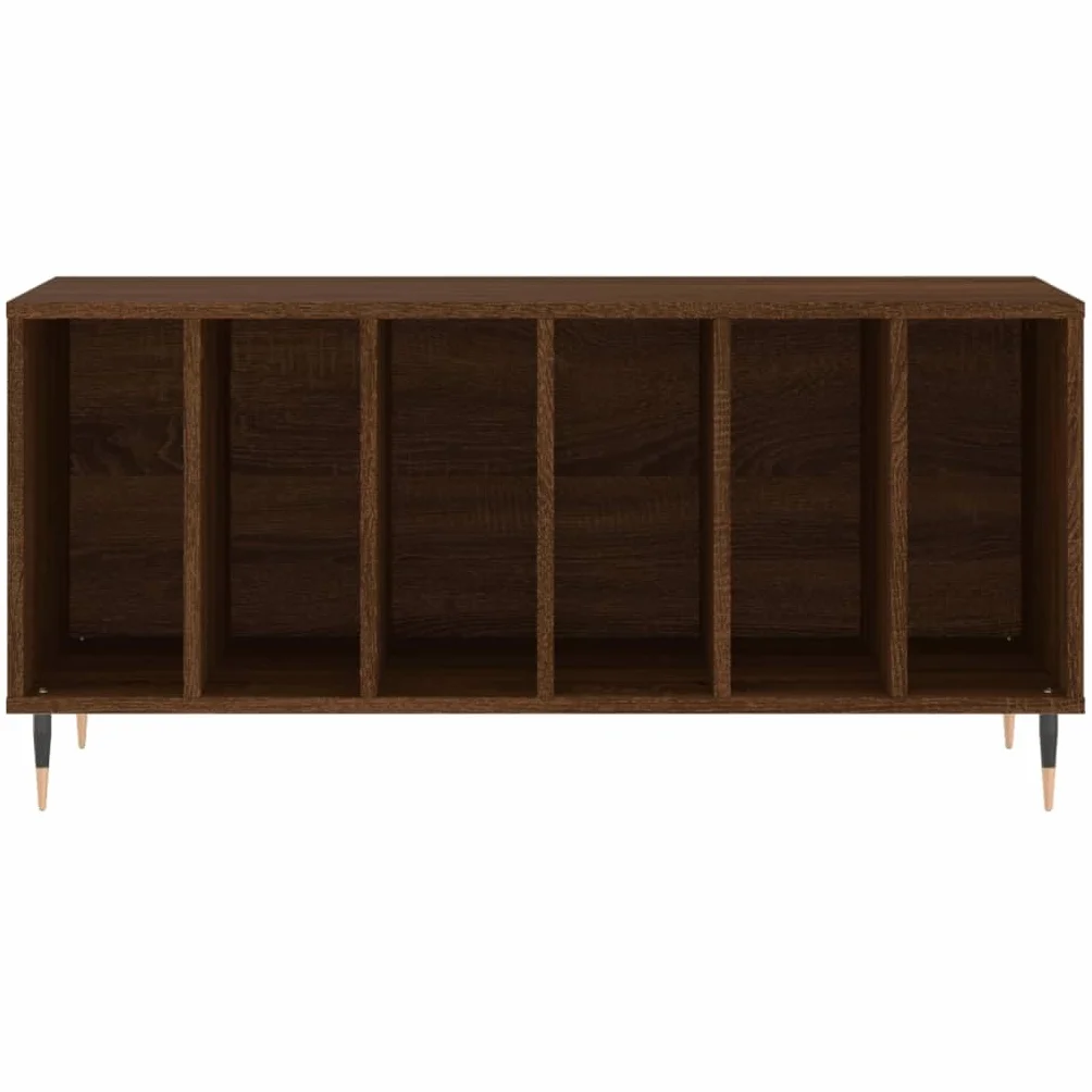 vidaXL Mueble Discos Madera contrachapada Roble marrón 100x38x48 cm