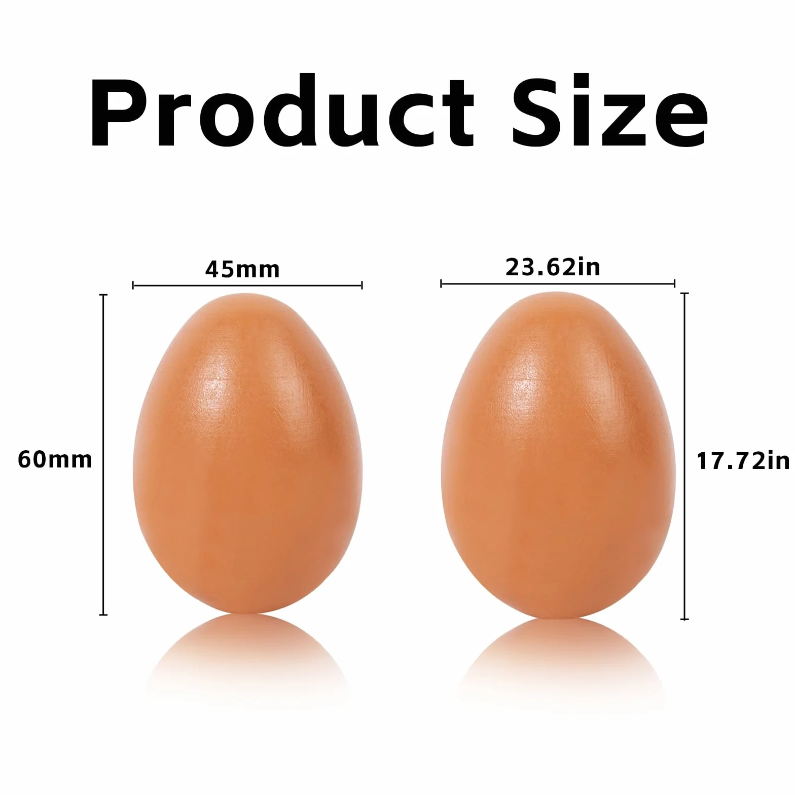 Huevos de Madera Artificiales para Gallinas, 8 Unidades, Ayuda para Ponedoras, Accesorios para Nidos