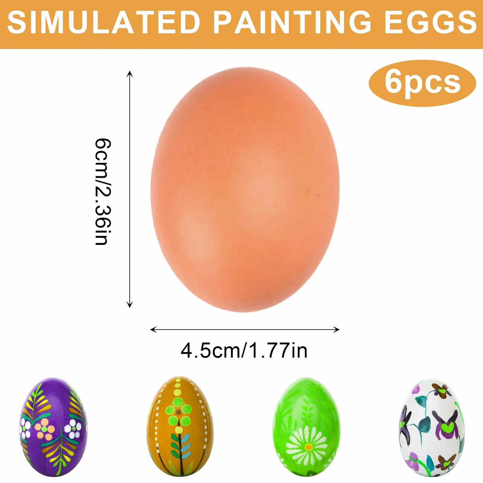 Huevos de Madera Falsos 6 Piezas, Huevos Artificiales para Gallinas Promueven la Puesta