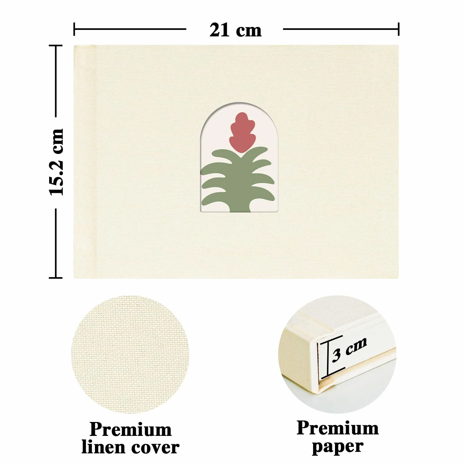 Vienrose Album de Fotos Mini 52 Bolsillos, Album Rigido Antiamarillento Portátil, Compatible con Fujifilm Instax Mini 12/11/9/8/90/25, Polaroid Snap PIC-300, Ideal para Viajes y Regalos, Beige