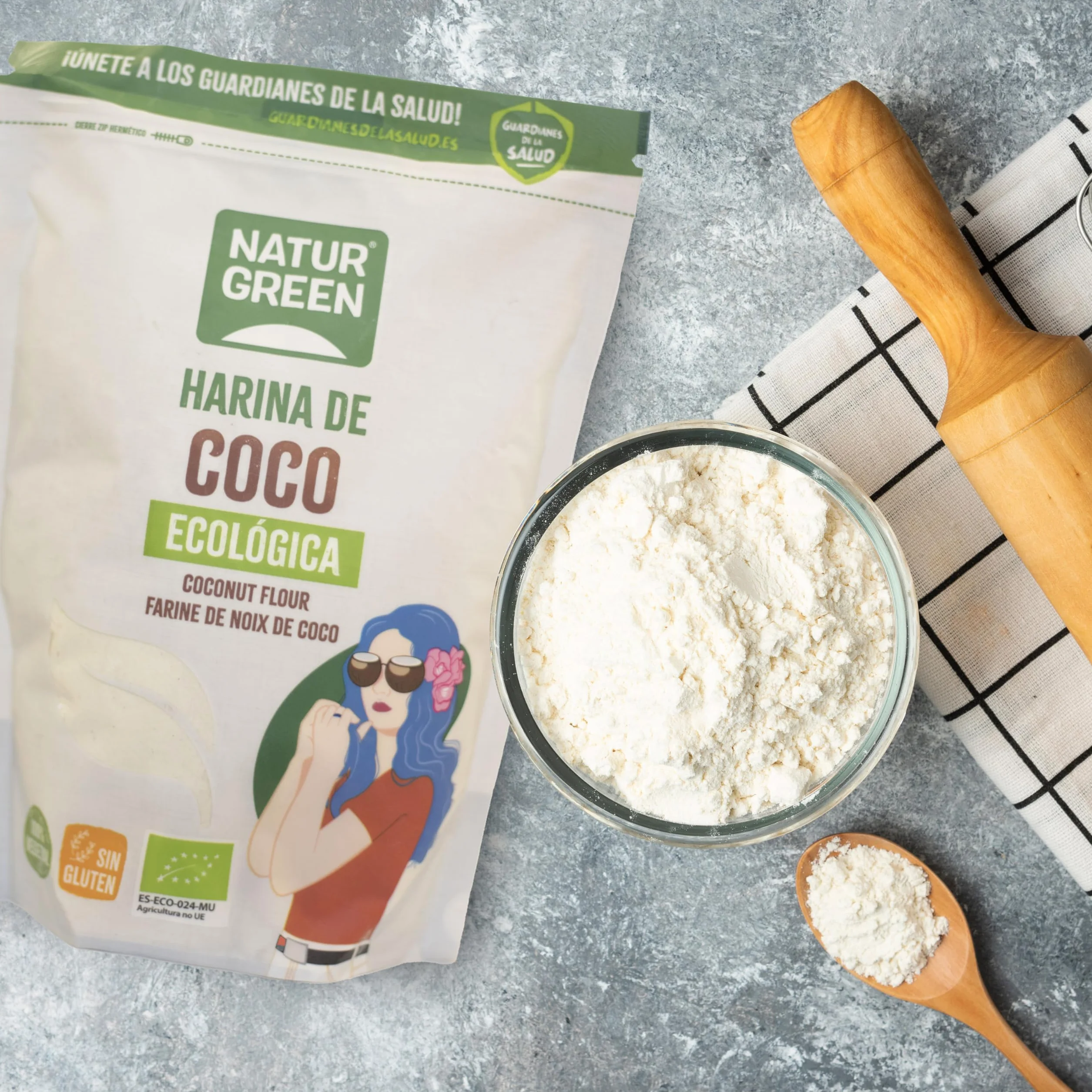 Naturgreen Harina de Coco Bio sin Gluten 500 gr