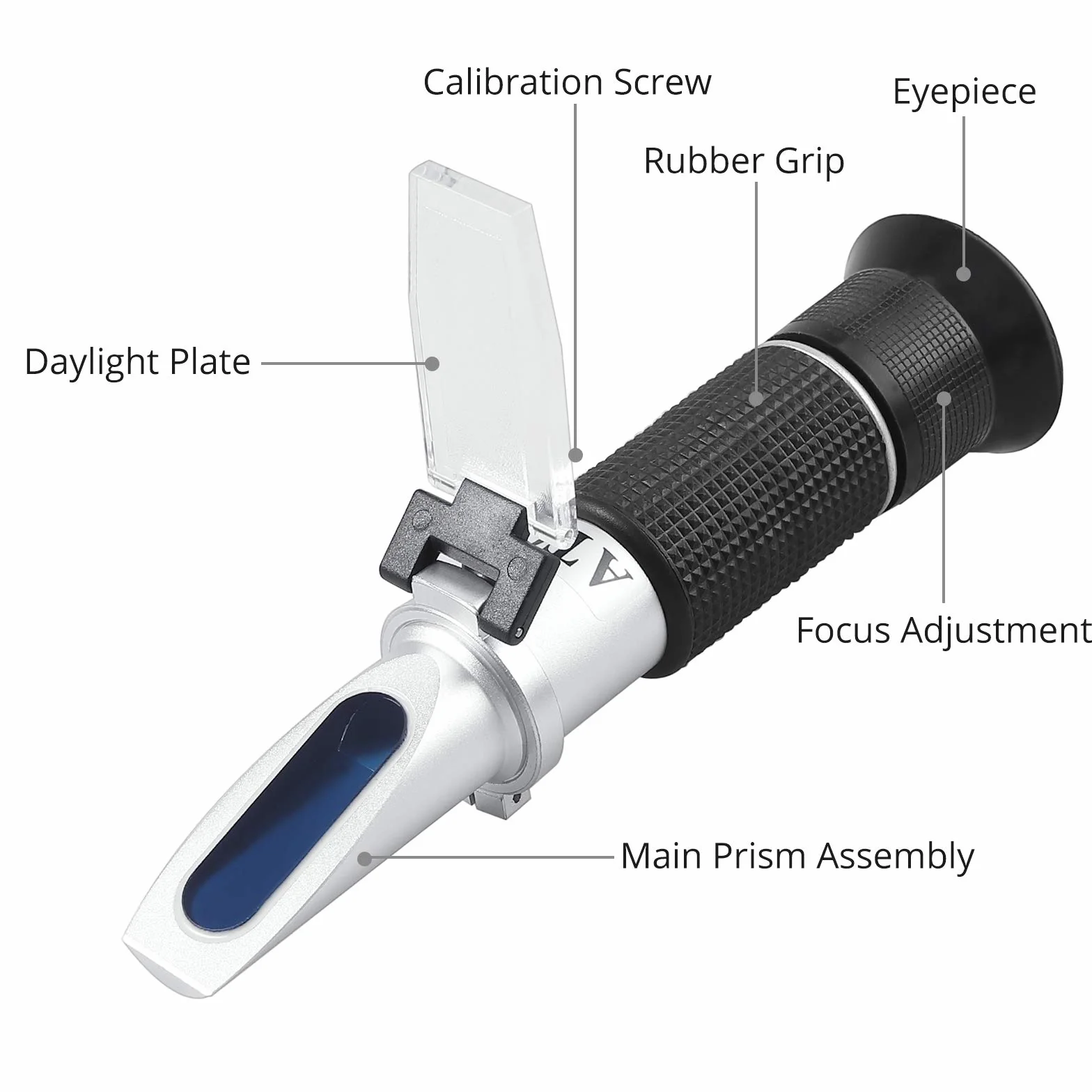 Proster Refractómetro Brix 0-40% y 0-25% Alcohol Refractómetro Digital para Vino Medir el Contenido de Azúcar para Fruta UVA y Grado de Alcohol de Vino Cerveza Refractómetro Portatil con ATC
