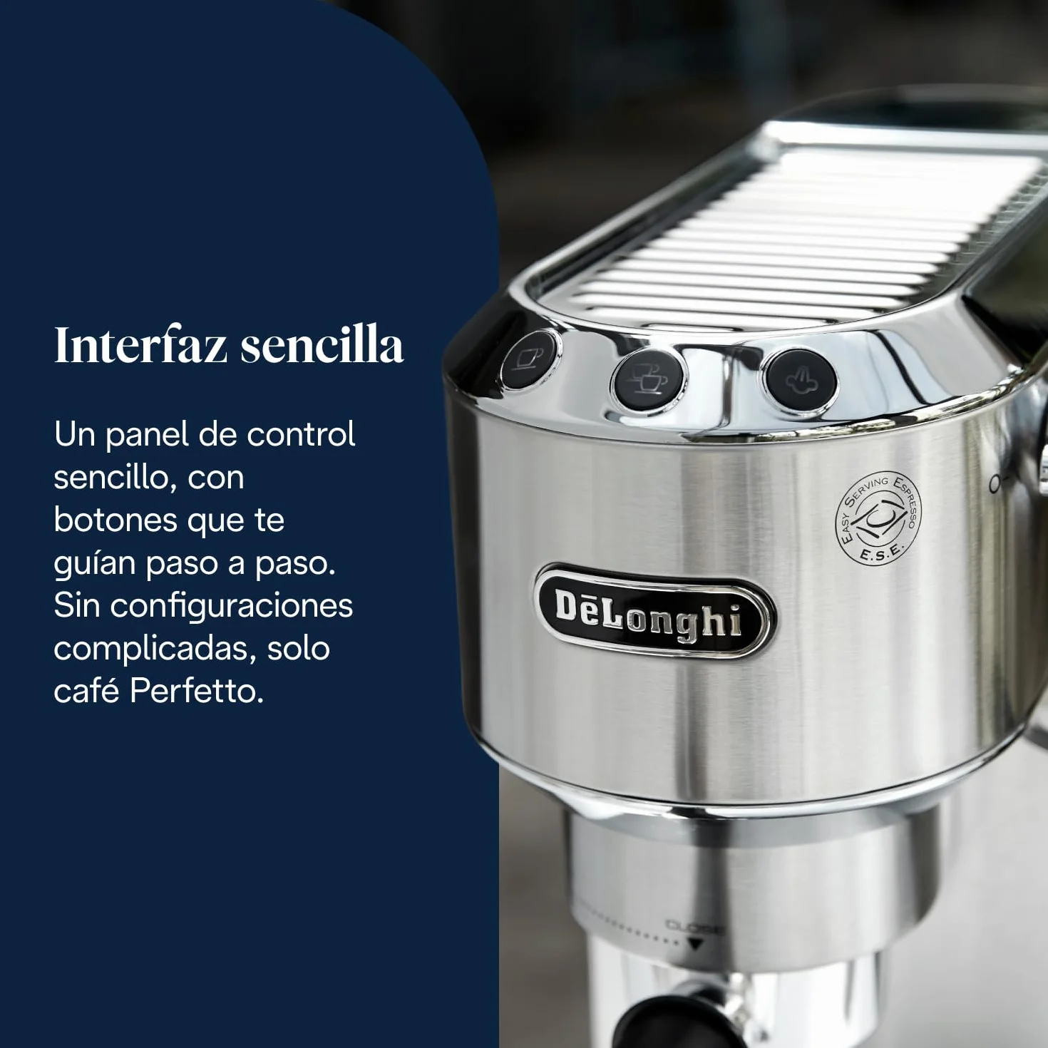 De'Longhi Dedica EC685.M Cafetera Espresso Bomba Acero Inoxidable 1.3L