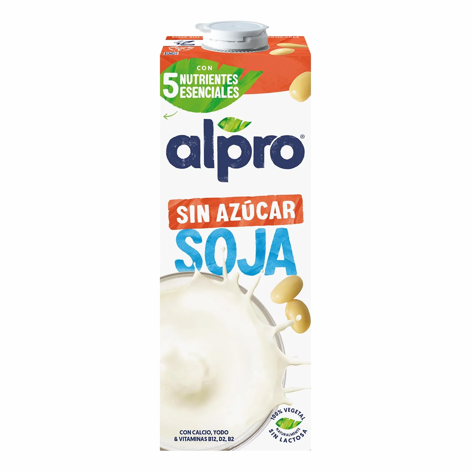 Alpro Bebida Vegetal de Soja sin Azúcar Pack 6 x 1L