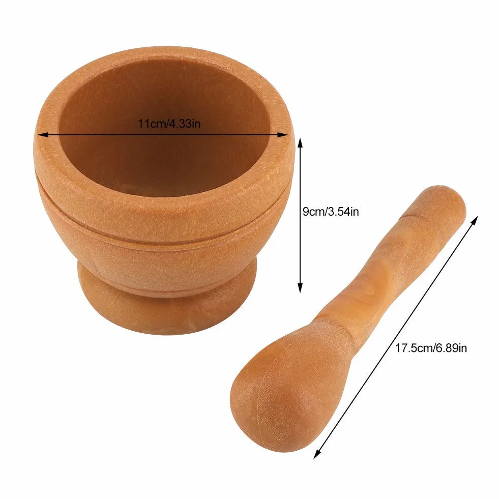 Mortero y maja de madera, mortero para especias, juego de morteros, mortero manual de cocina y maja para cocina