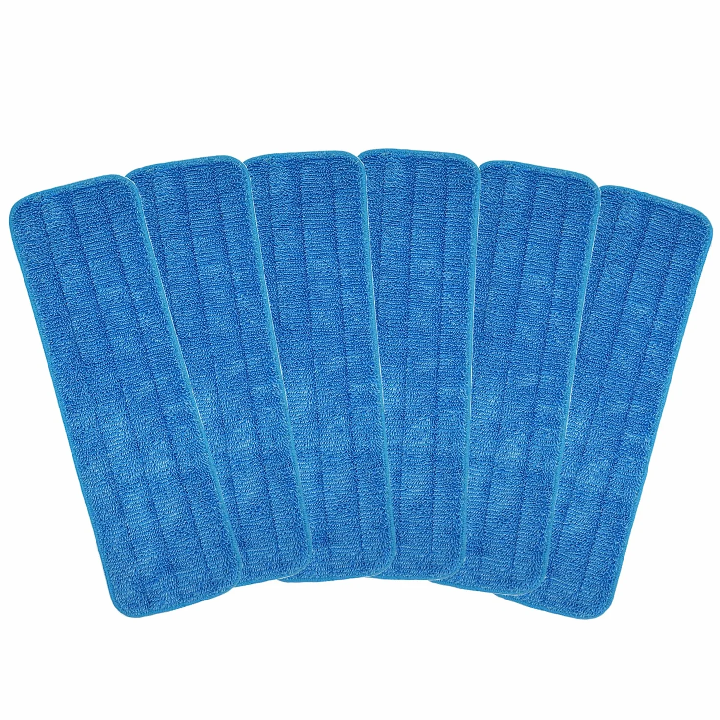 Almohadilla de microfibra de 18 pulgadas para fregonas húmedas y secas, almohadillas de limpieza de suelos, reutilizables, compatibles con el sistema de cuidado de suelos Bona (paquete de 6)
