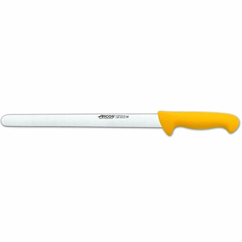 Arcos Serie 2900 Cuchillo Fiambre Flexible 300 mm Acero Inoxidable Nitrum Mango Polipropileno Amarillo