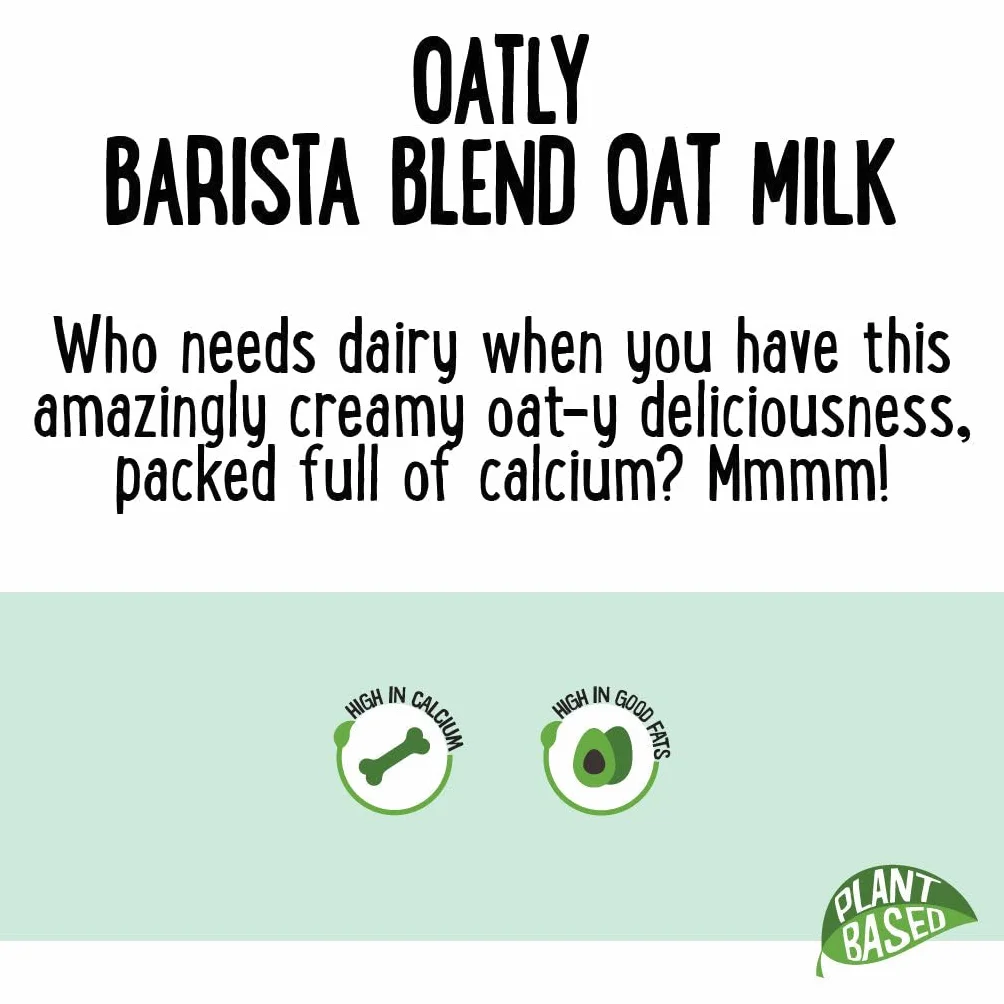OATLY Leche de Avena Edición Barista, 6 x 1 L