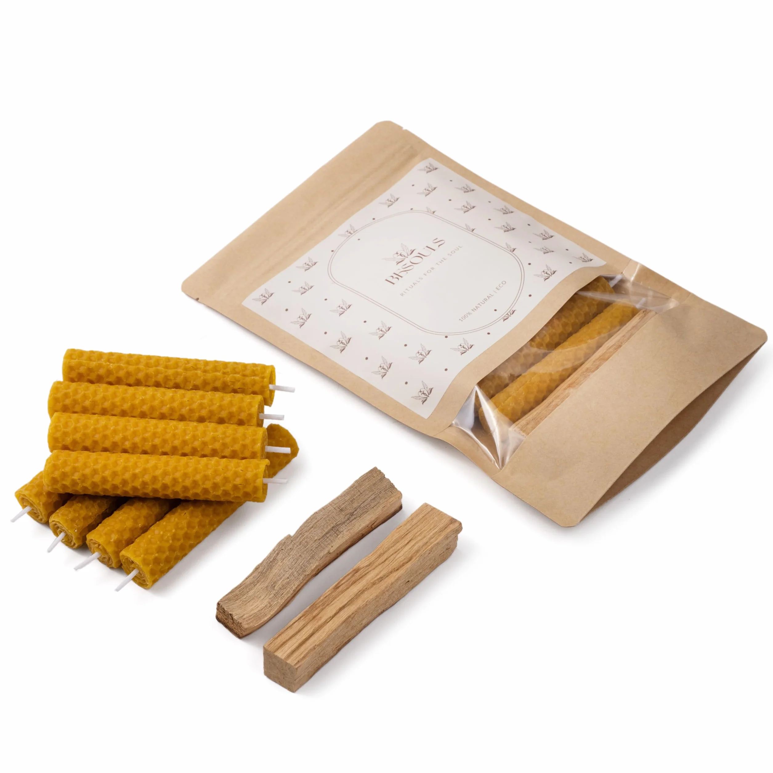 8 Velas de Miel de Abeja + REGALO 2 Palo Santo Ritual Mágico Buena Suerte 11/22 Velas Decorativas Hechas a Mano velas de miel para rituales Detalles para Regalar (8)