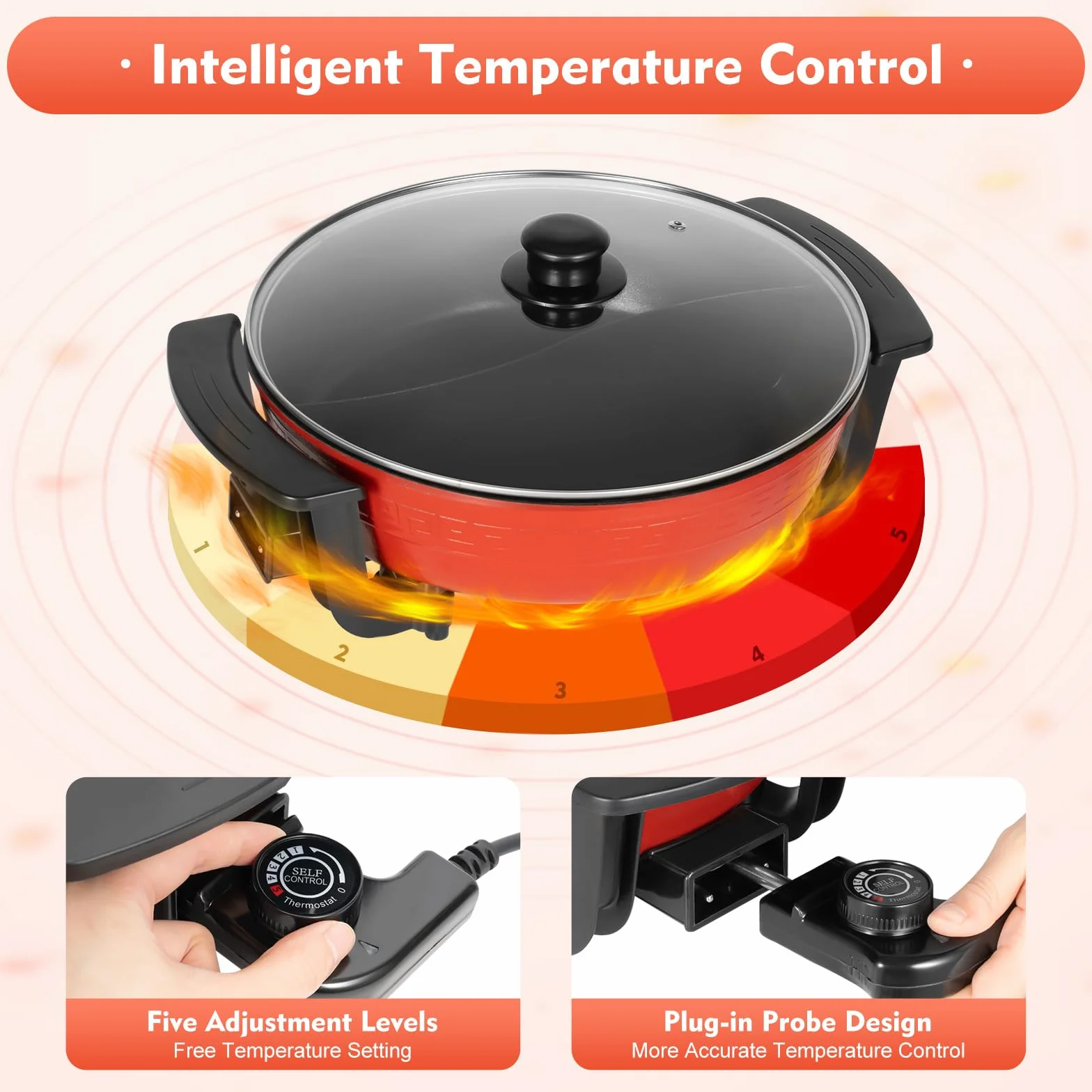 Olla China Shabu 6L Yuan Yang 30x8 cm 220V Twin Hot Pot