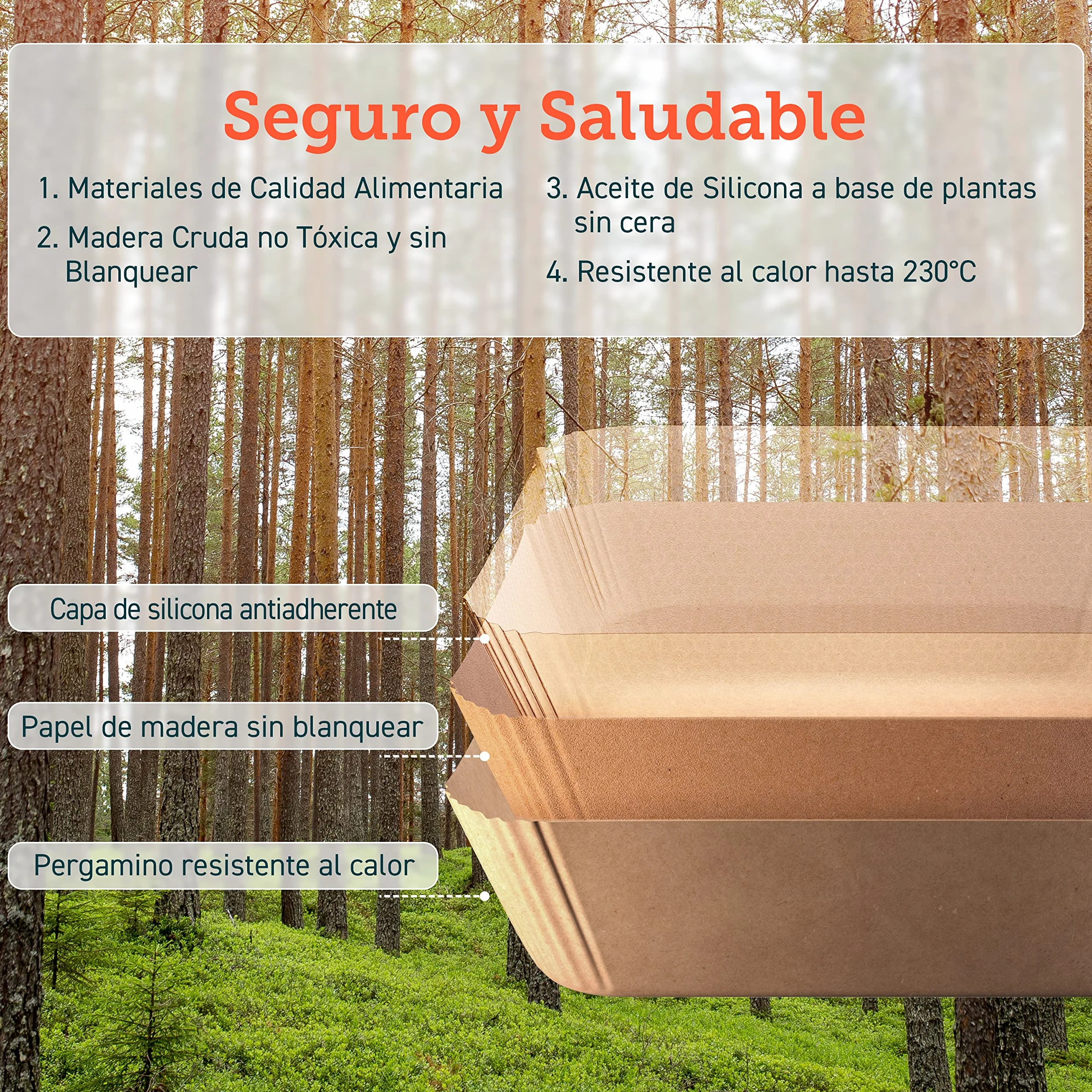 Cosori Papel Horno Freidora sin Aceite 100 Piezas Cuadrado Desechable Antiadherentes Prueba Grasa Air Fryer 4,5-6 L Horno Sartén Microonda 20 cm