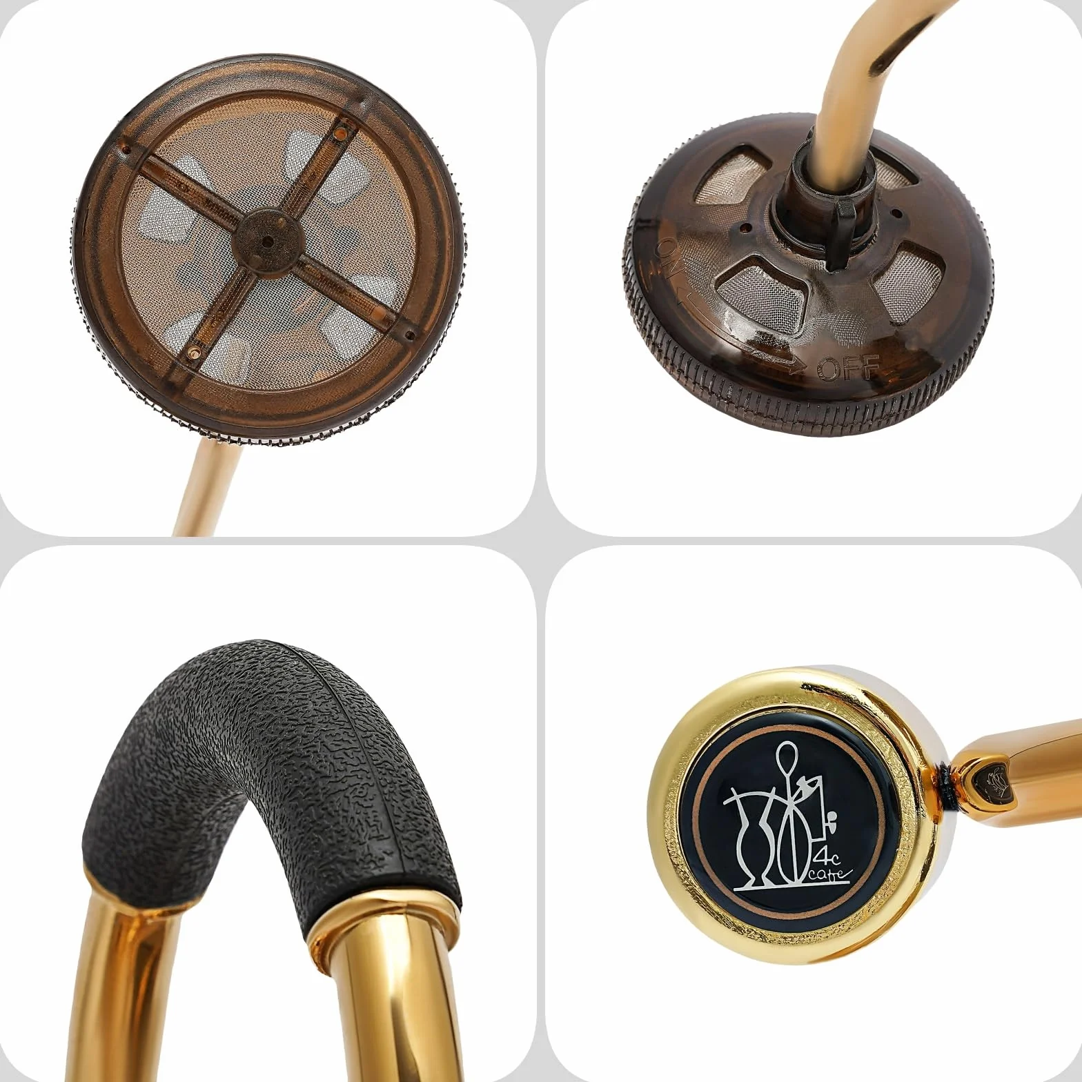 Luxury Siphon Balance - Juego de Cafetera con Sifón, Retro y al Vacío, Tetera, Base de Madera Natural y Pomo (Dorado)