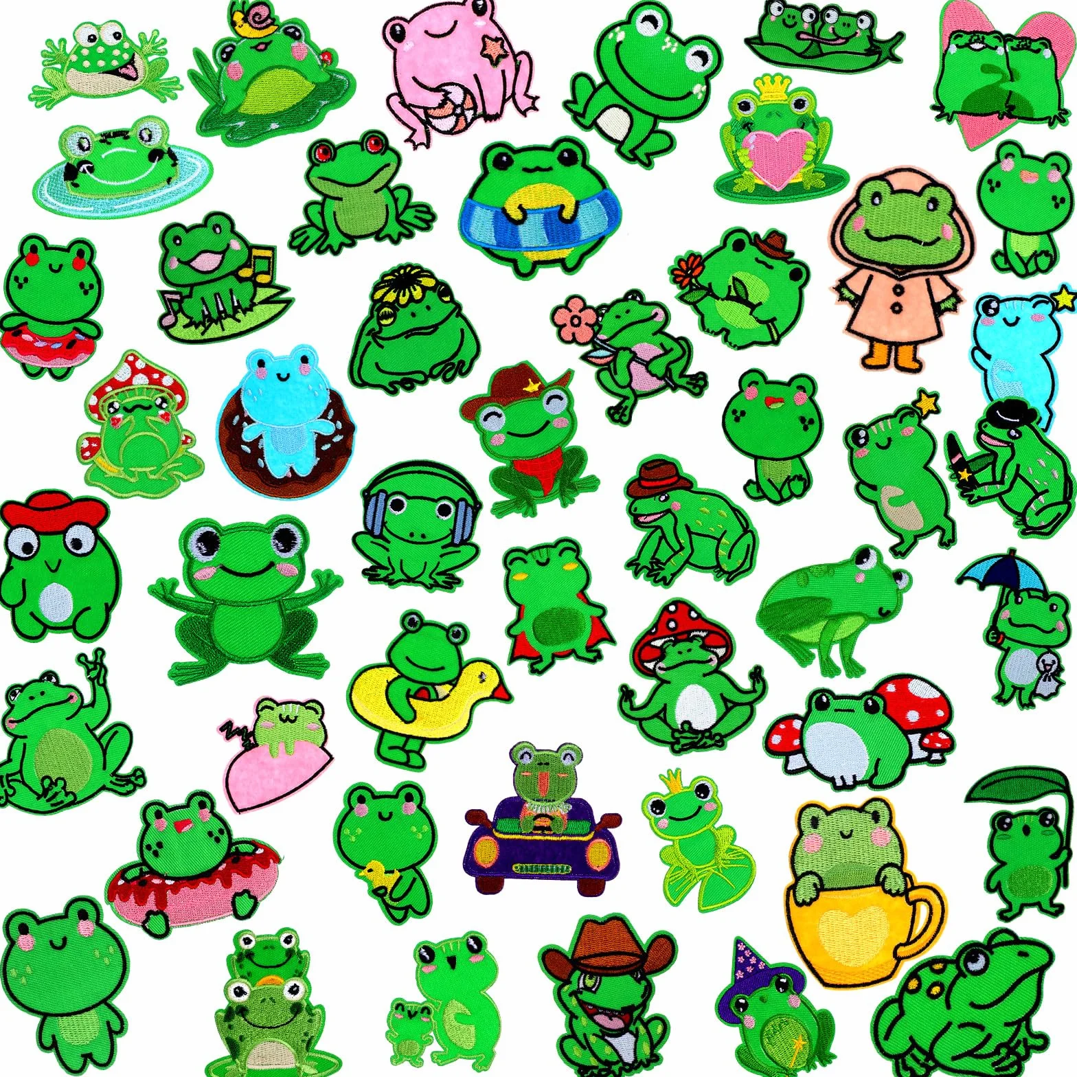 48 parches para planchar para ropa, parches de animales de dibujos animados, bonitos parches bordados para jeans, sombreros, chaquetas, ropa, mochila, bricolaje, manualidades, costura, regalo