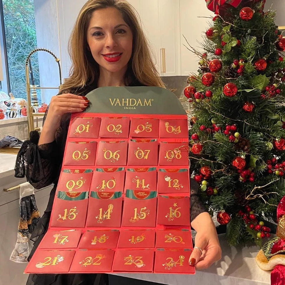 VAHDAM Set plegable de edición limitada 24 tés sueltos únicos Set de regalo de Año Nuevo