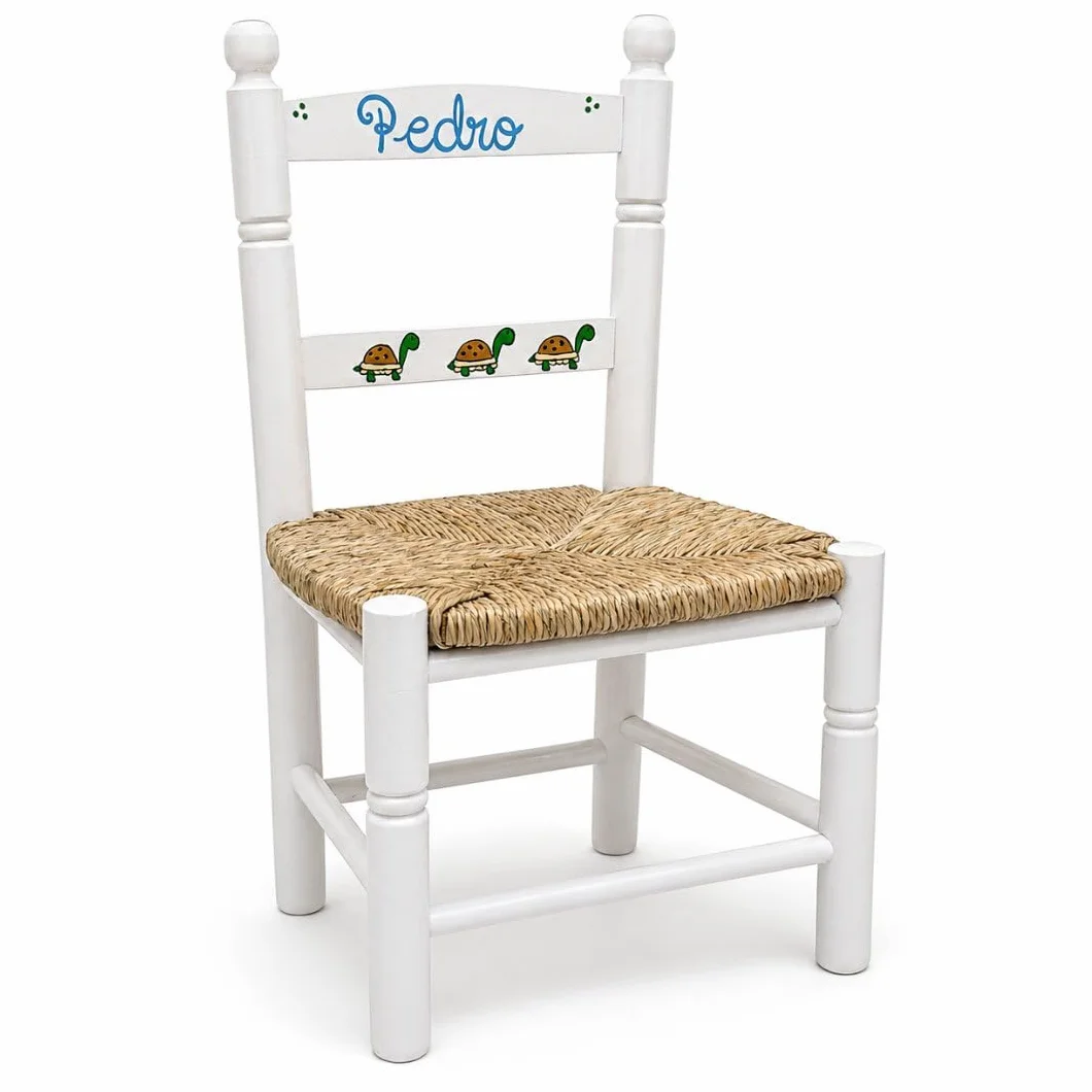 Silla Infantil Personalizada 6 Colores 34X30X60 (Blanco)