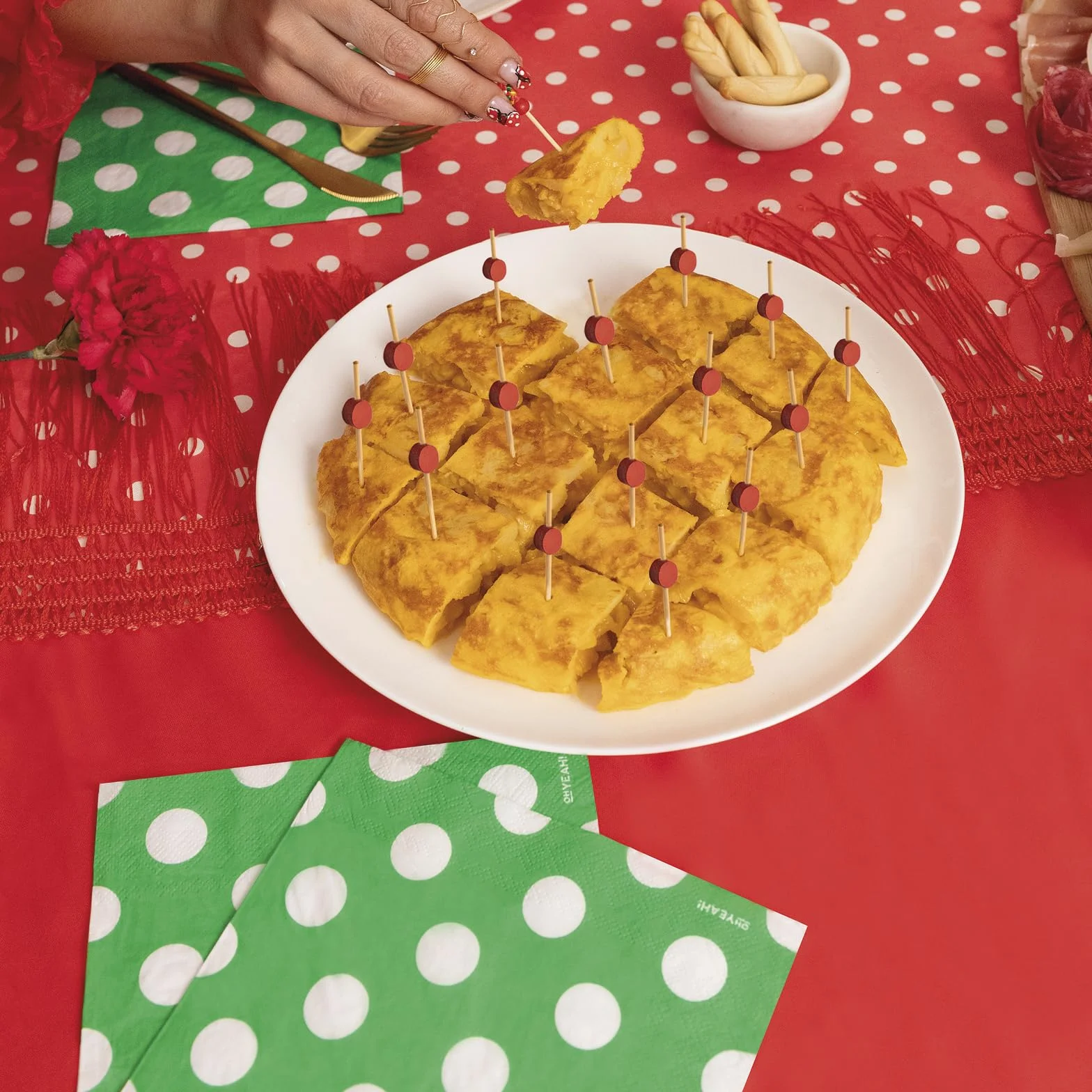 Pinchos Bambú Decorados 12 cm - Palillos para Aperitivos Catering - Horeca Collection Maxi Products
