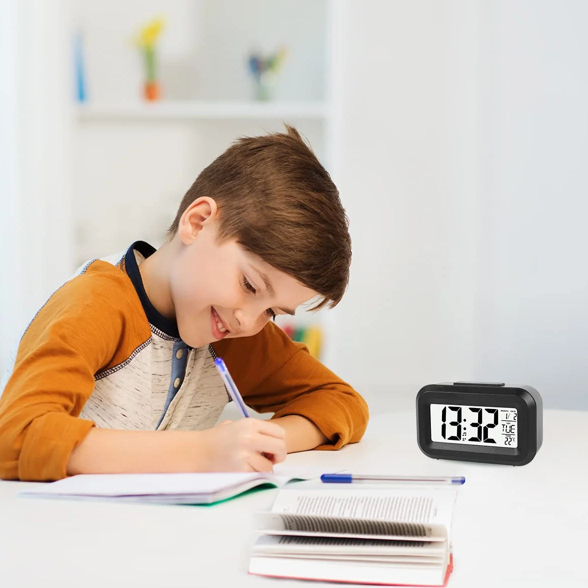 Vicloon Reloj Inteligente de Cabecera, Despertador Digital 12/24H con Retroiluminación LCD