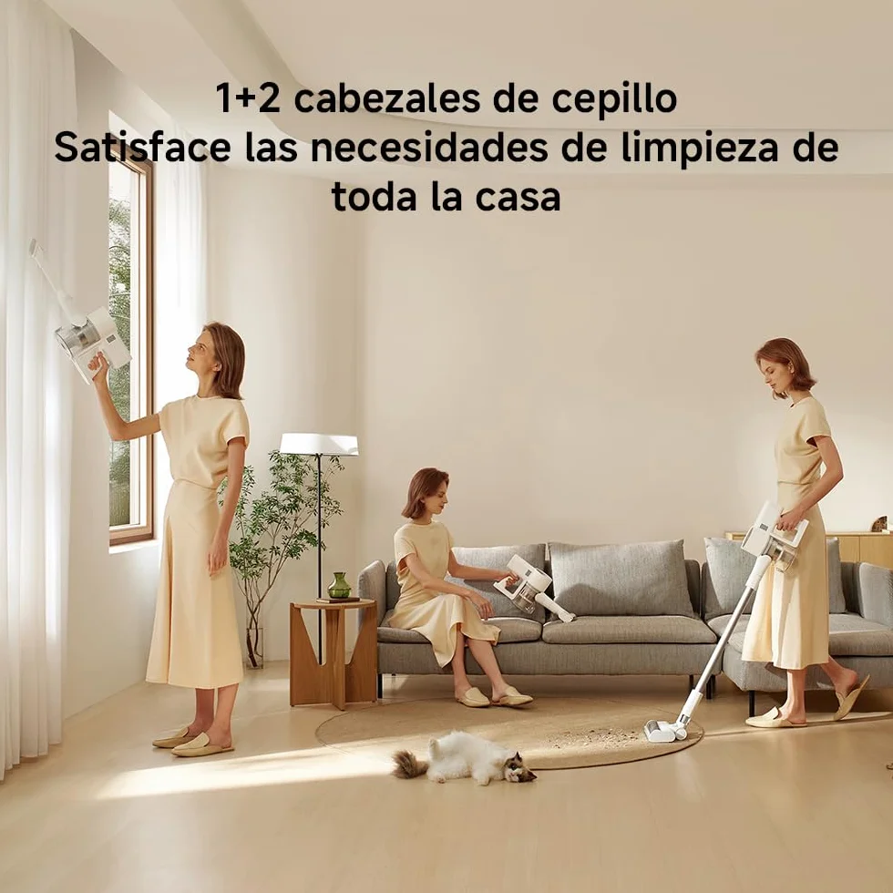 XIAOMI Aspiradora inalámbrica G20, 25 kPa, 150 AW, 60 min autonomía, filtración 99.9%, luz frontal para polvo