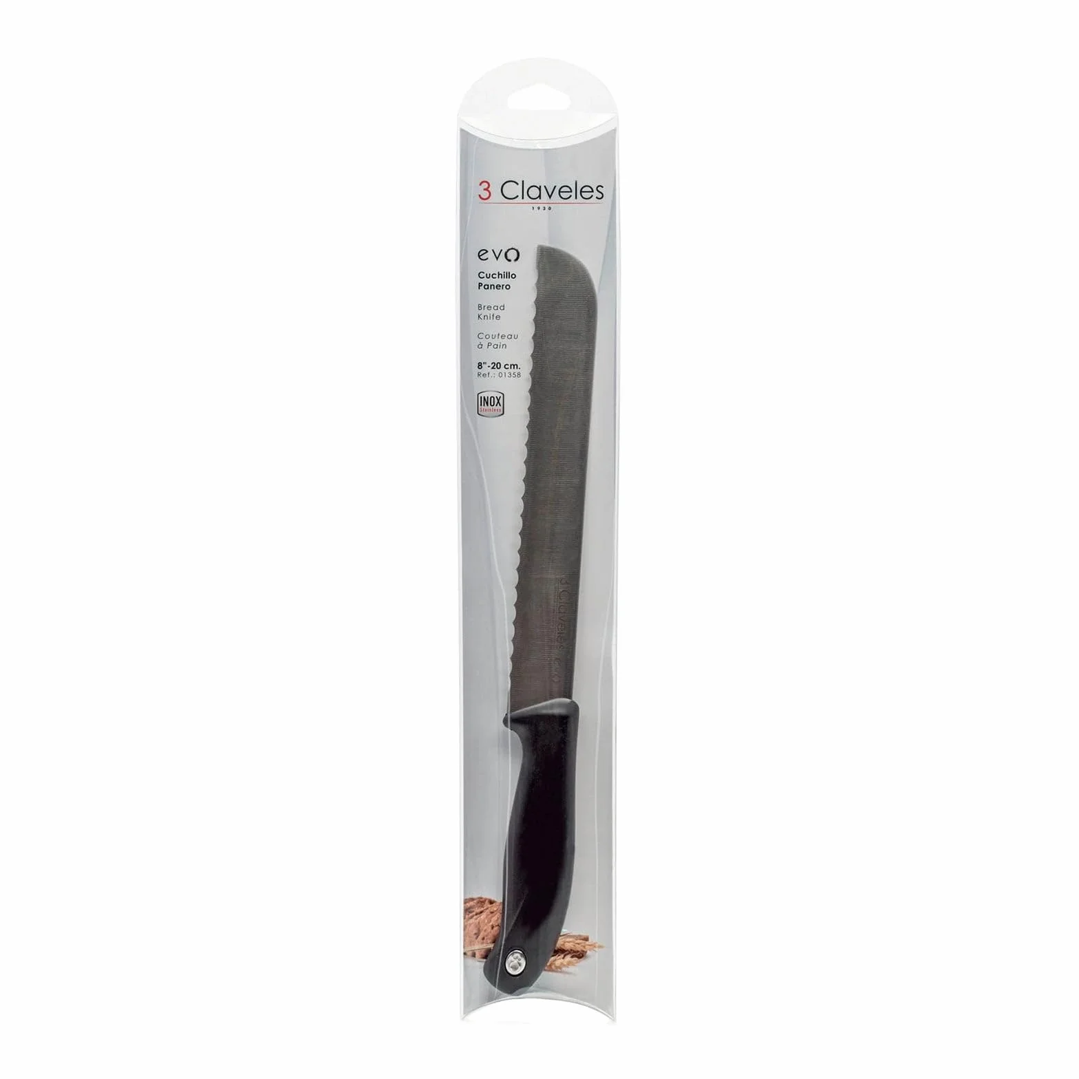 3 Claveles Evo Cuchillo panero 20 cm