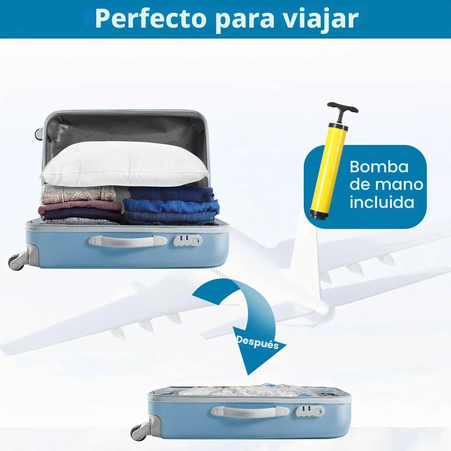 Diboniur Bolsas Vacio Ropa 5 Piezas 80 x 60 cm Almacenamiento Reutilizable