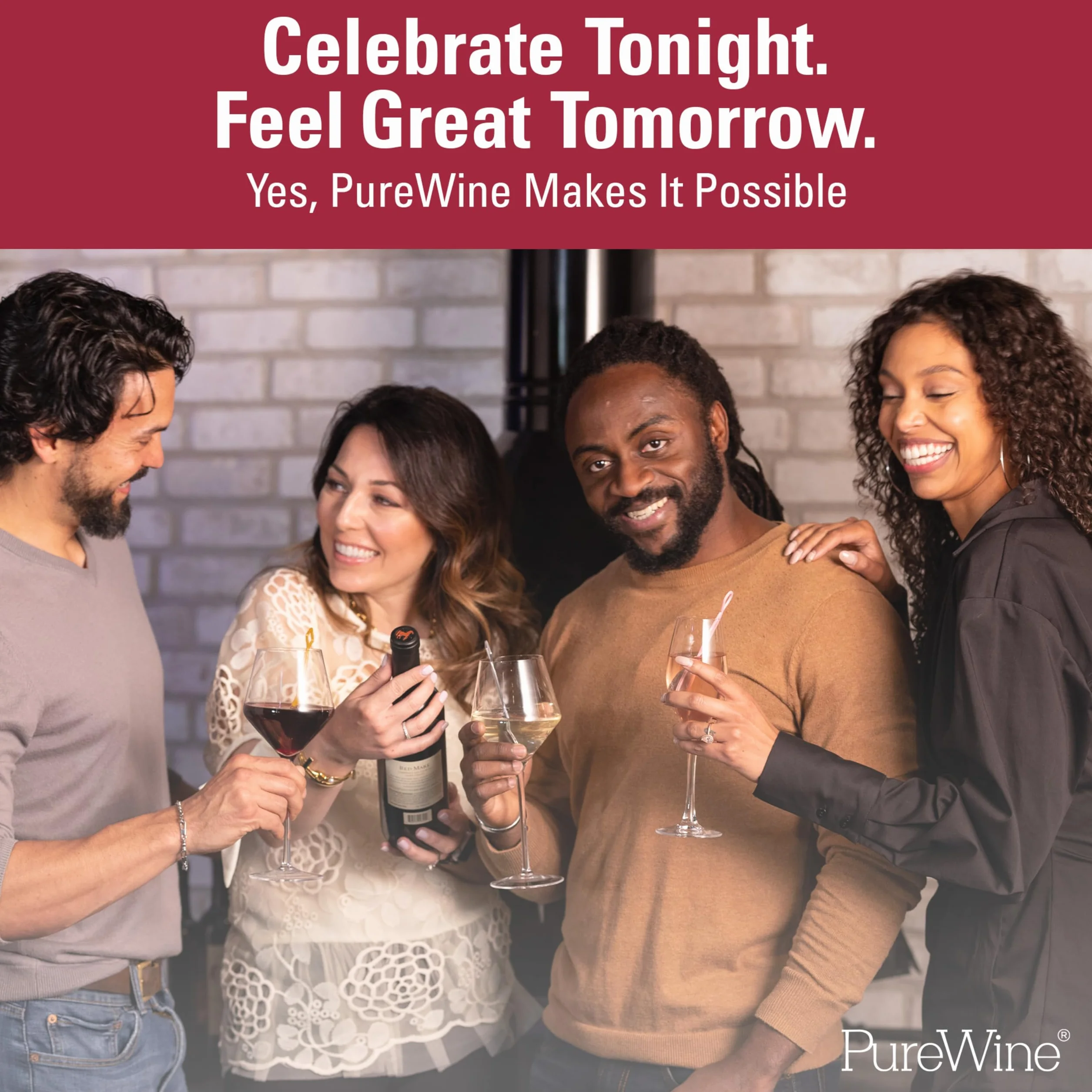 PureWine Red Wand - Filtro de histamina y sulfito, purificador, reduce las alergias al vino, varilla agitadora airea el vino, paquete de 8
