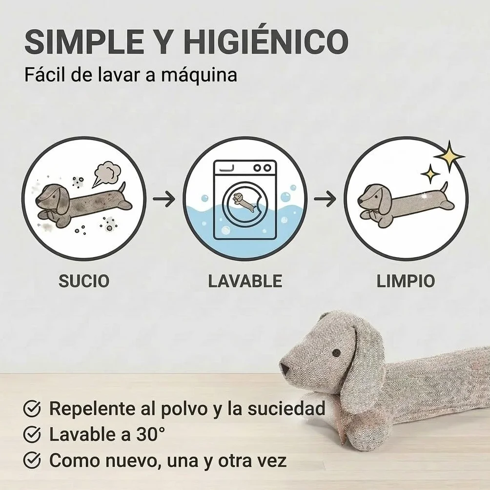 Tapa de Tiro de Perro Salchicha Rollo XXL - Sello de la Puerta de Tiro 91cm