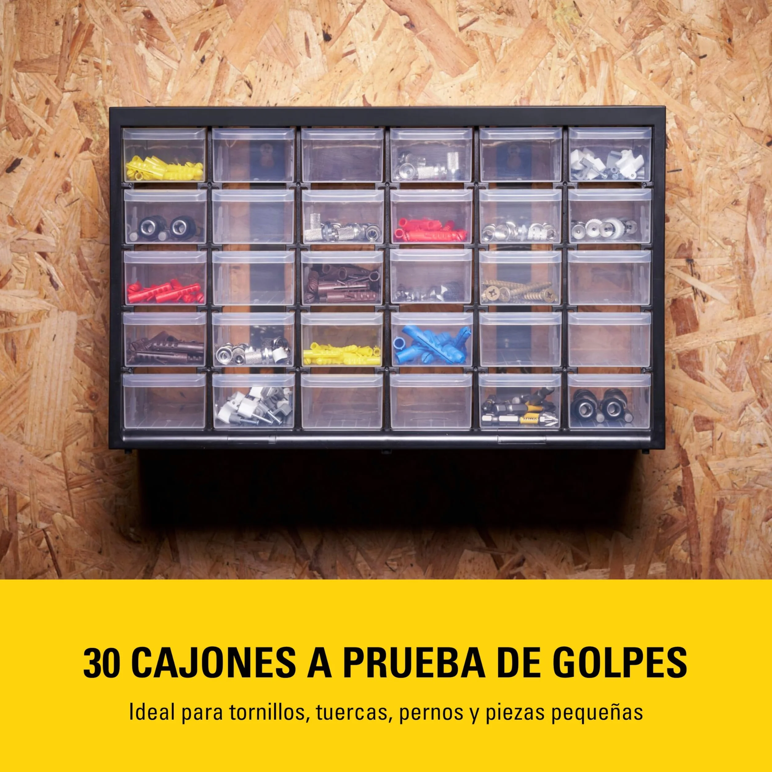 STANLEY Organizador 5 niveles 30 cajones, Polipropileno, Apilable, 36.5x15.5x22.5 cm, 1-93-980
