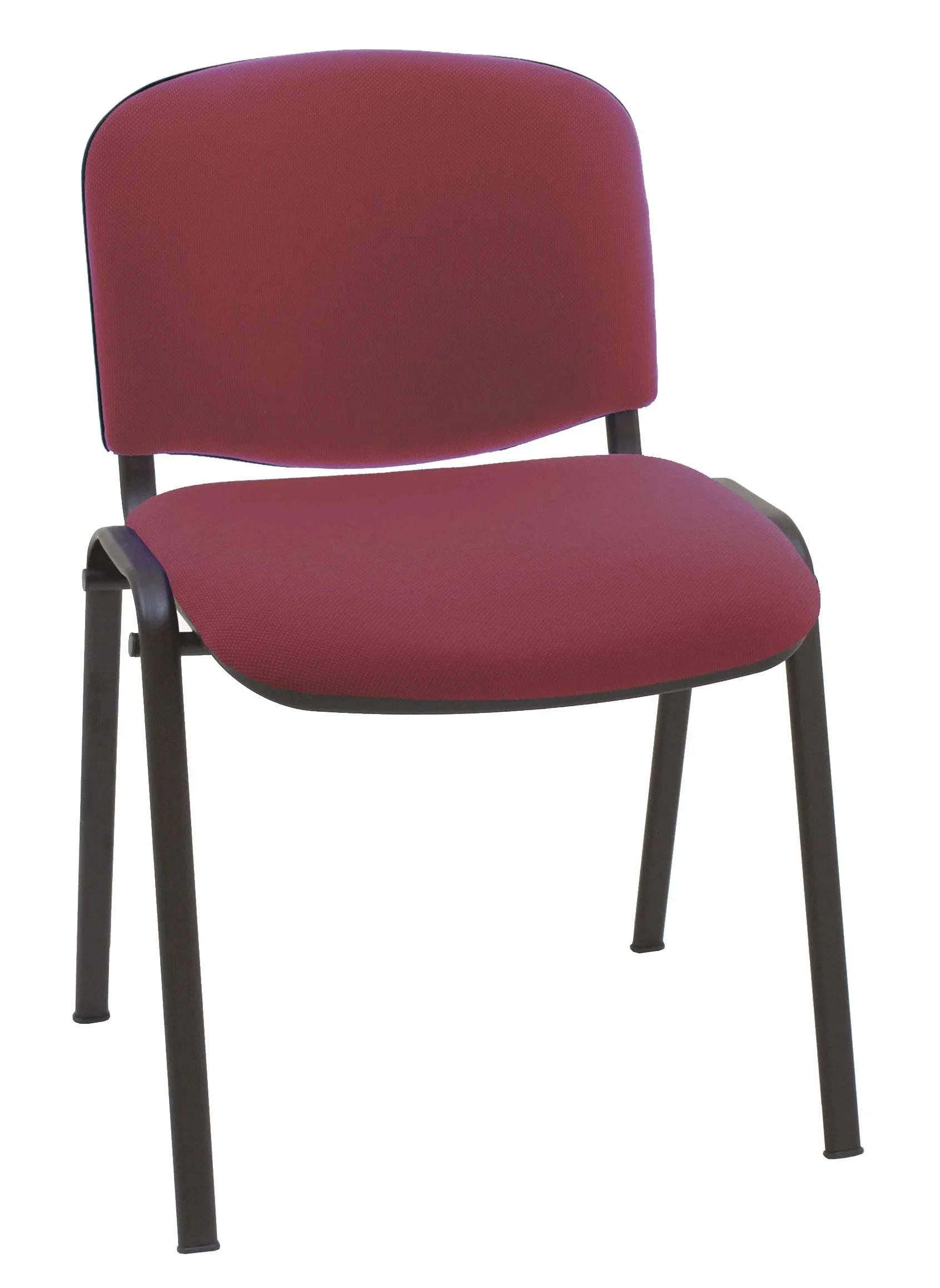 Confidente ISO Silla tapizada estructura negra burdeos
