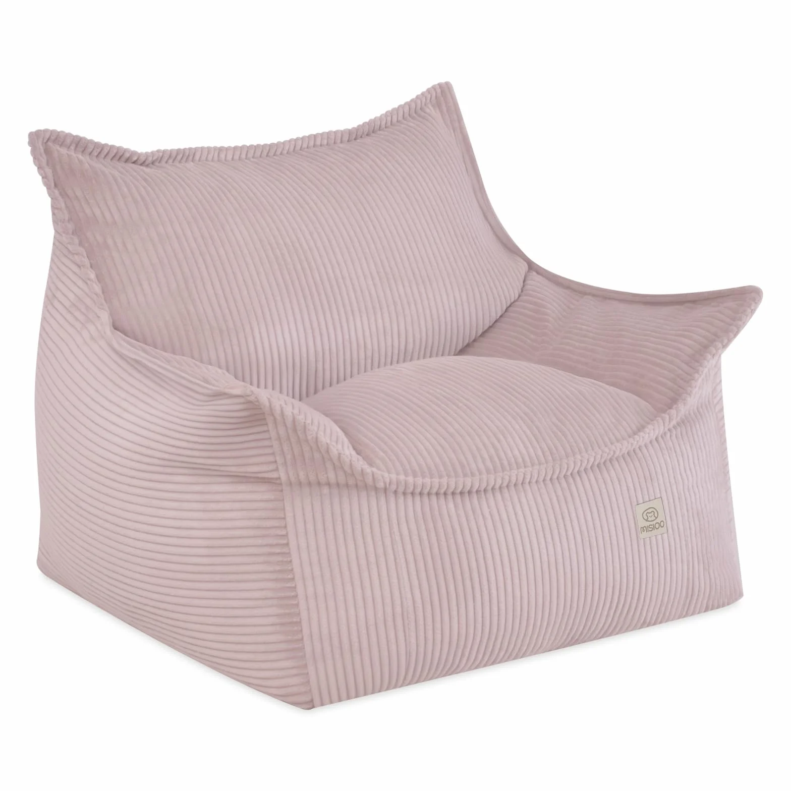 MISIOO Roya Cord - Sillón infantil para habitación de los niños, puf suave, sillón de suelo, de pana premium, Öko-Tex, 80 x 73 x 58 cm