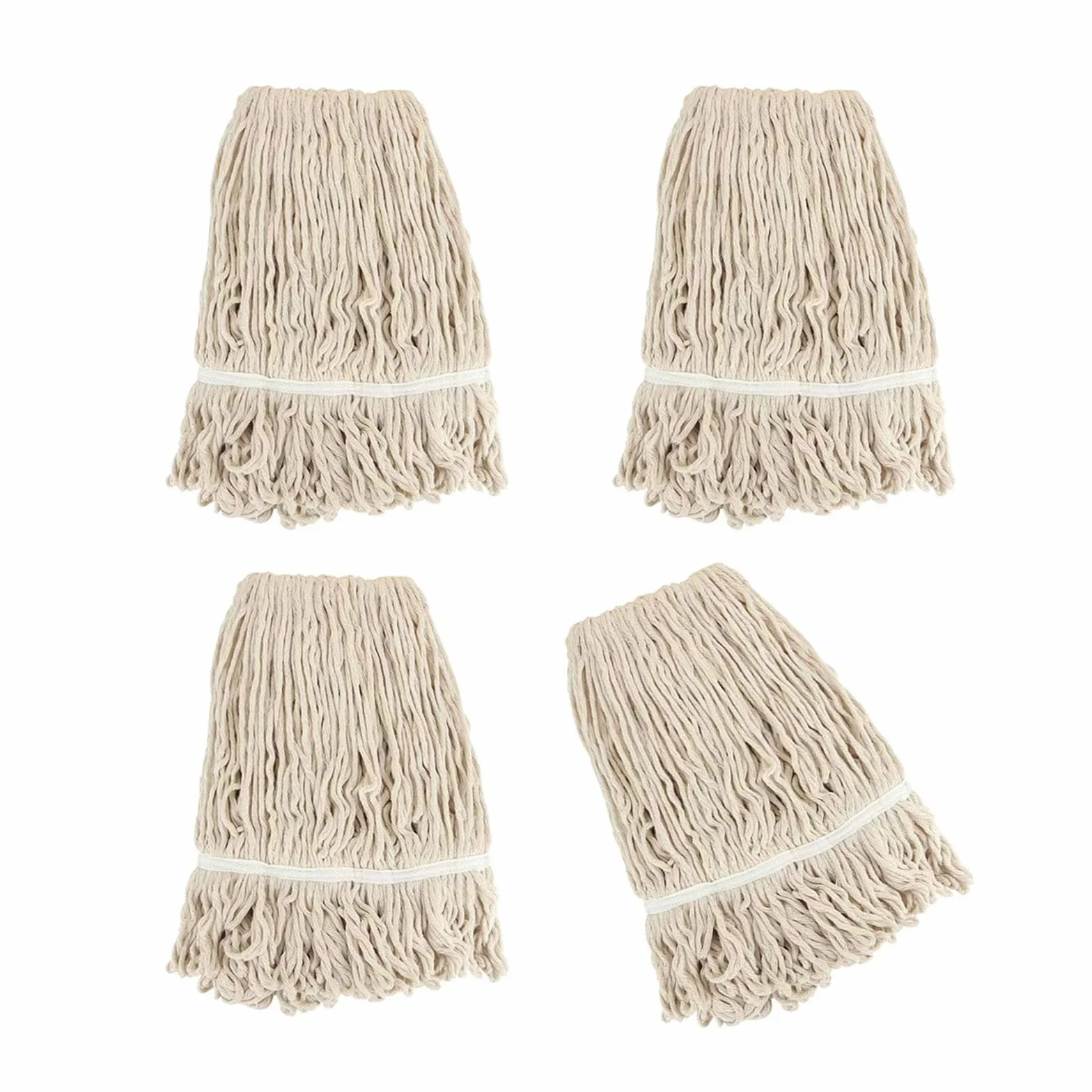 4 accesorios de repuesto para fregona de alta absorción, almohadillas de hilo de algodón de repuesto para pulir suelos de madera, fácil cambio, recambios domésticos para encerar