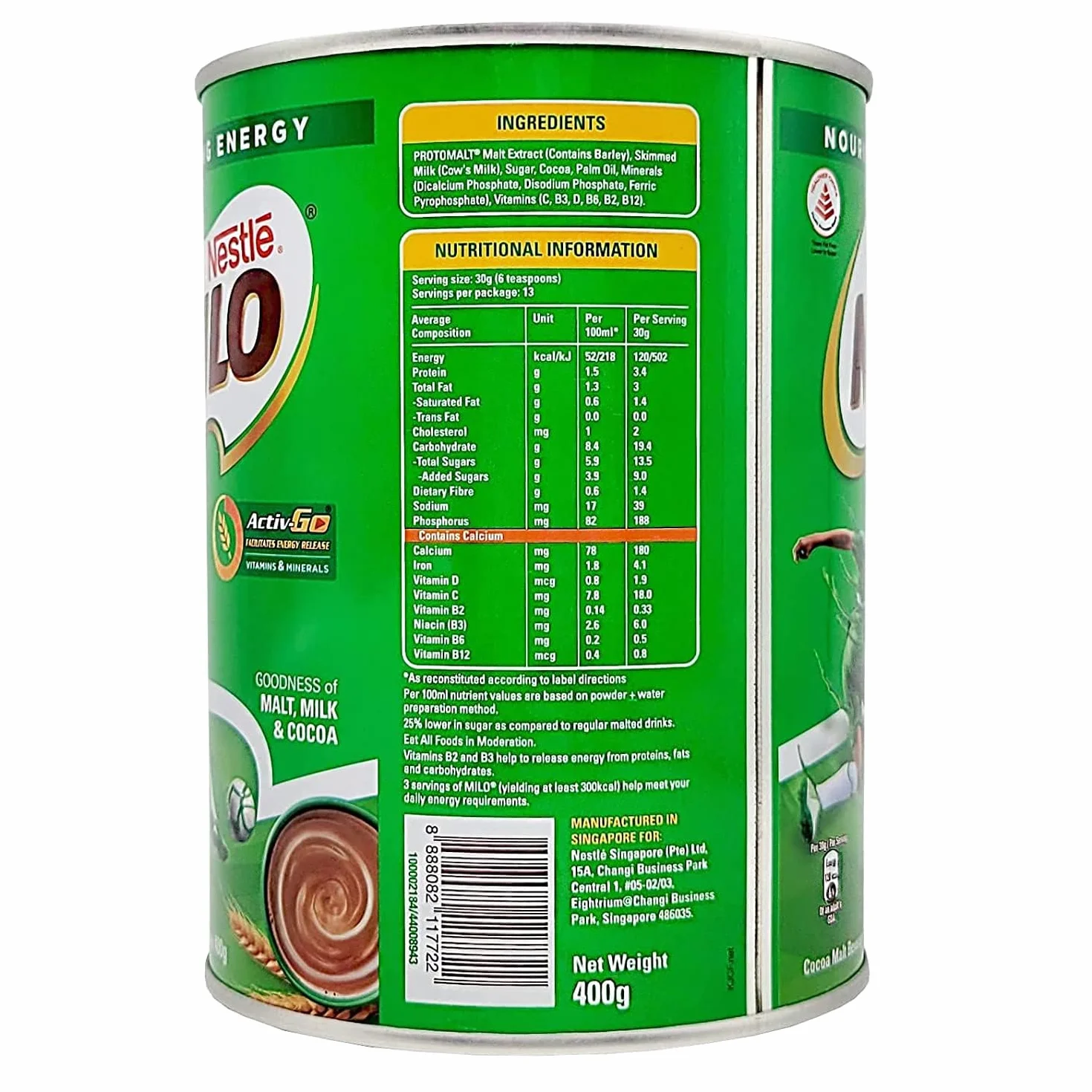 Nestle Milo 400g Paquete de 2
