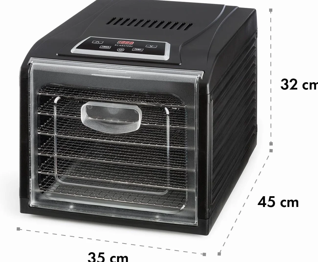 Klarstein Fruit Jerky Plus Deshidratador de alimentos 500W 35-70°C 6 rejillas Negro