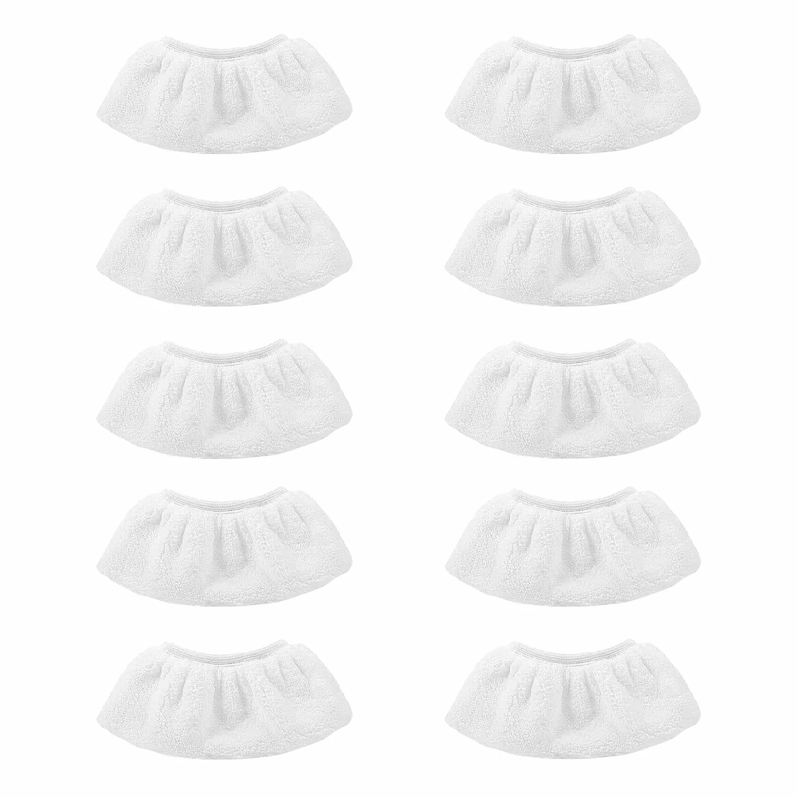 Wenrescry 10 piezas de accesorios de limpieza a vapor de microfibra, fundas de repuesto para limpiador a vapor de mano, paños de rizo lavables a máquina, cubierta de rizo de algodón