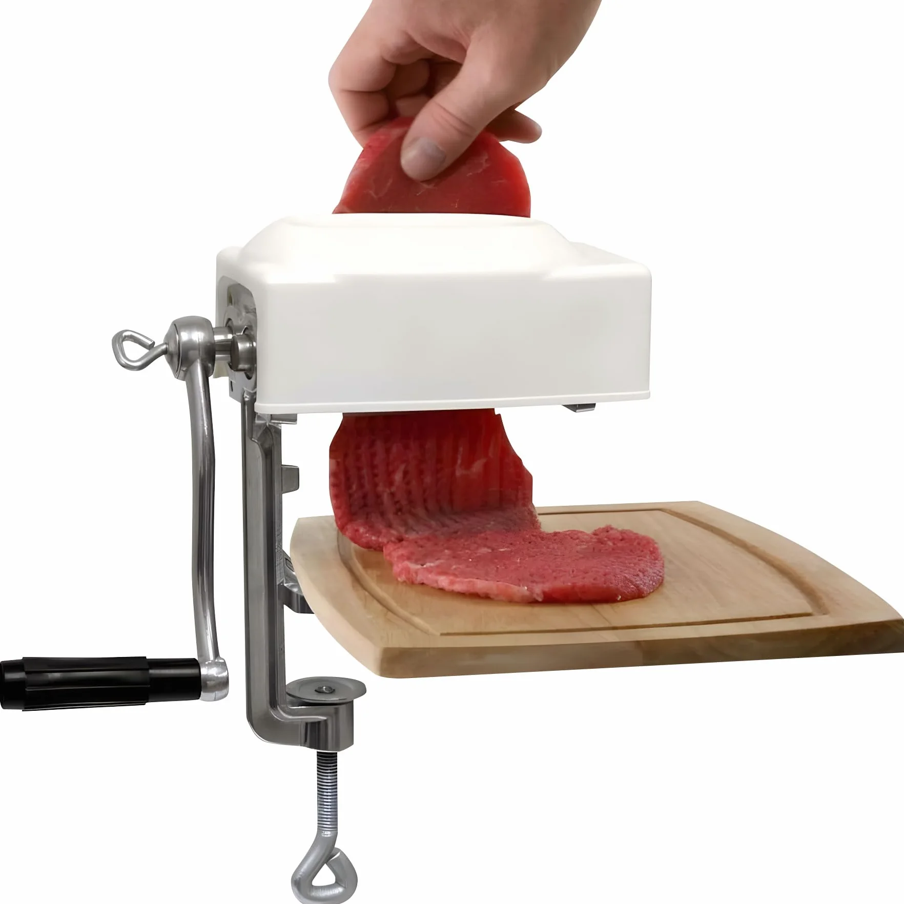 Ablandador profesional de carne manual de hierro fundido, mango ergonómico, diseño compacto para uso doméstico y comercial, cocina, ablandador manual