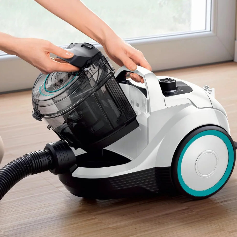 Bosch - Aspirador de Trineo sin Bolsa, Serie 4, ProHygienic, 2 litros, 78 dB, Blanco, BGC21HYG1
