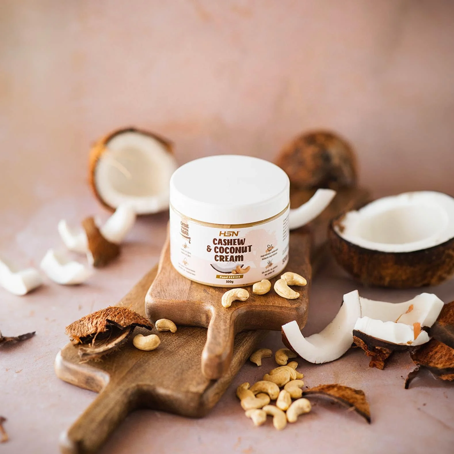 Crema de Anacardo y Coco 500g Natural con Sal Rosa del Himalaya Vegana
