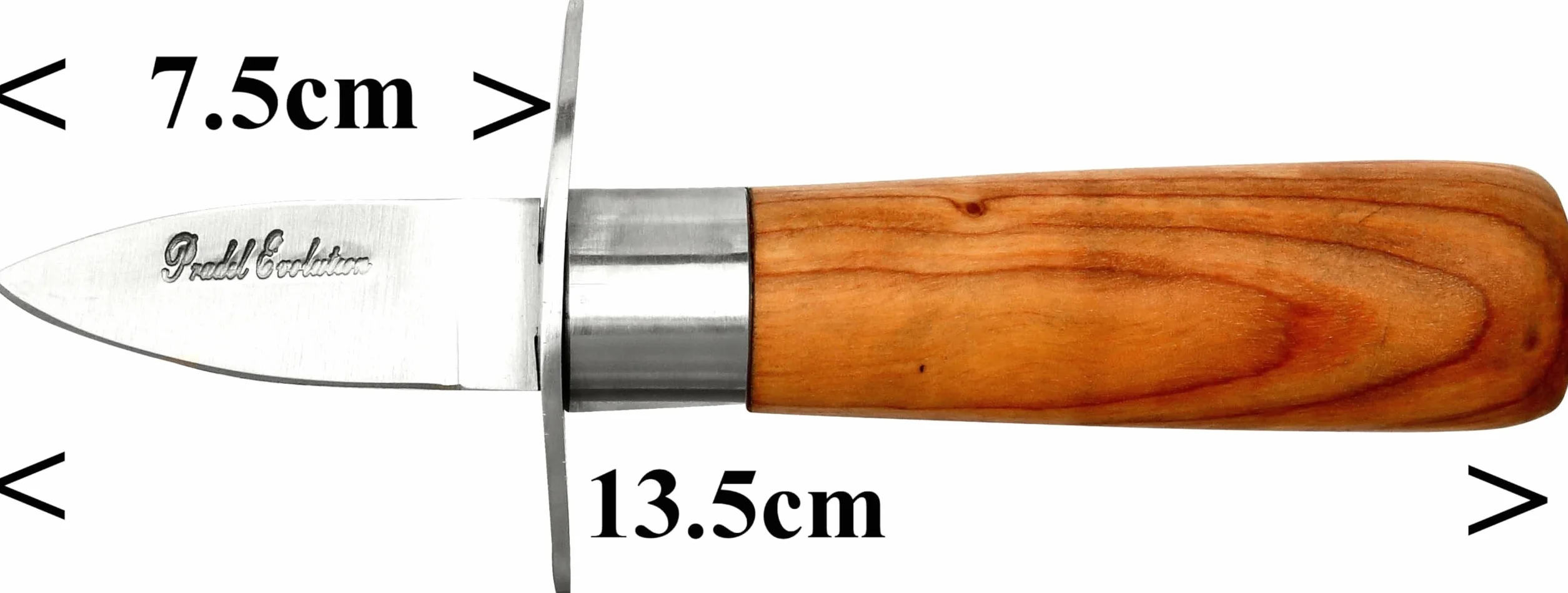 laguiole artisan Couteau à huître SAFETY PRO 13,5 cm - 3768 PE - Lancette à huitre teck avec garde