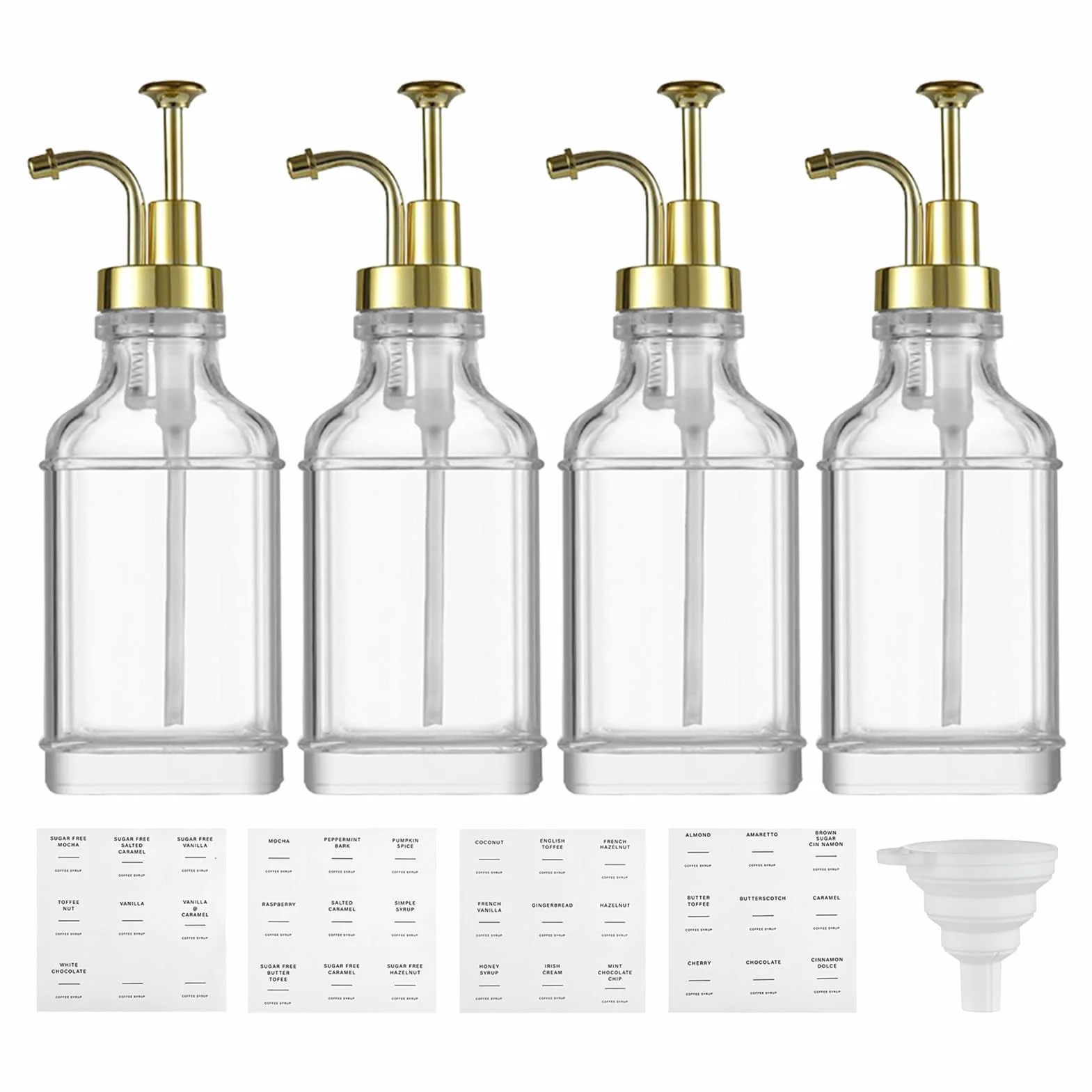 Dispensador de de , botella transparente para de café | contenedor impermeable con etiquetas para salsa de salsa Ketchup, oficina, cocina, hogar, baristas bebidas, mesa