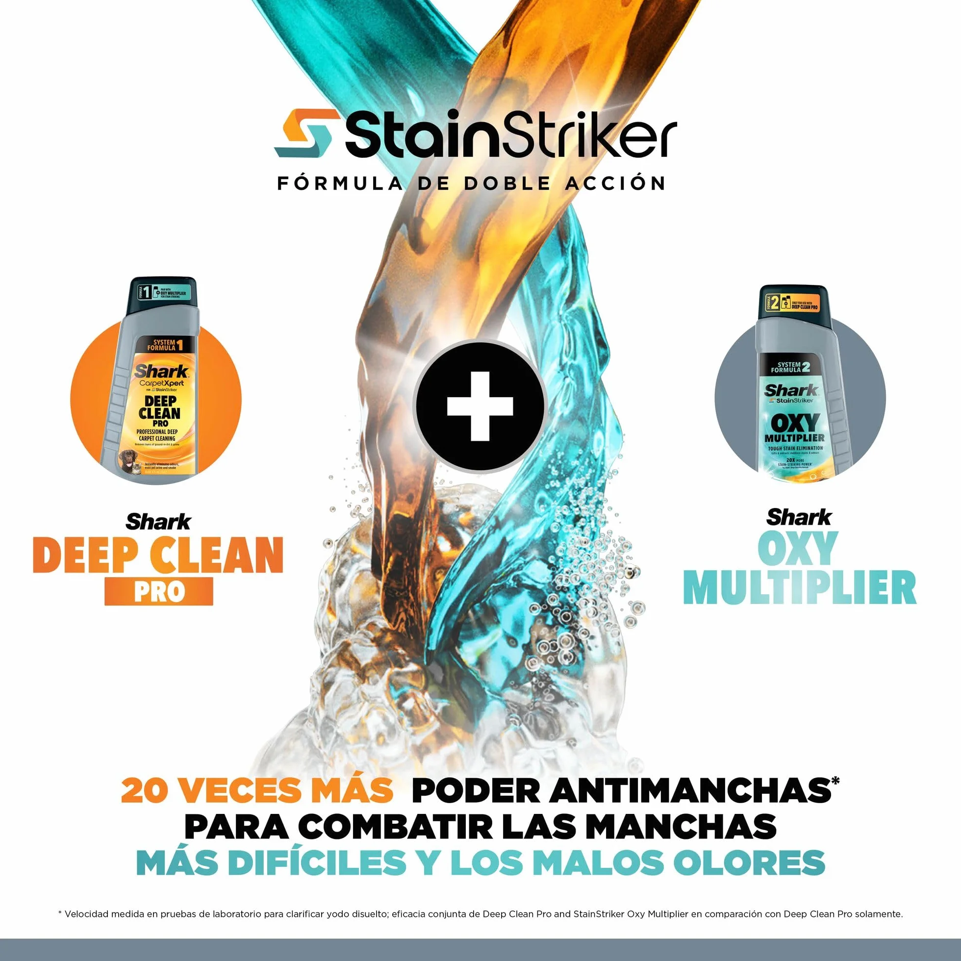 Shark StainStriker Limpiador de manchas con 5 accesorios, minicepillo para pelo de mascotas, boquilla estrecha, tubo de limpieza, 2 x soluciones de limpieza incluidas, ligero y portátil, 450W PX200EUT
